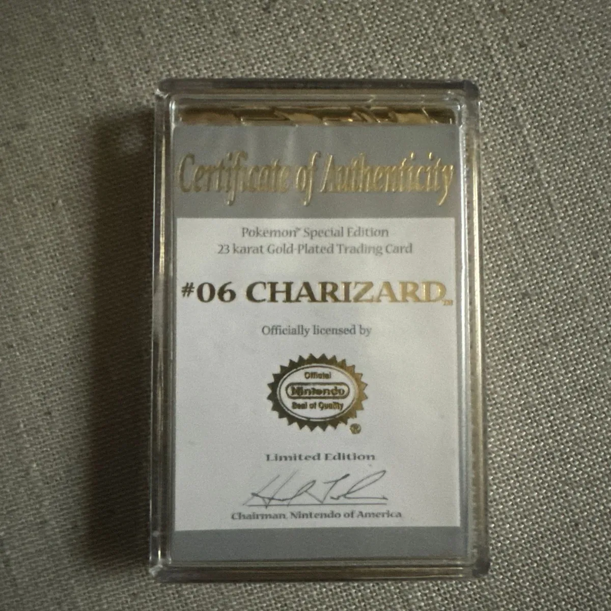 limited edition 23k gold-plated trading card Jigglypuff