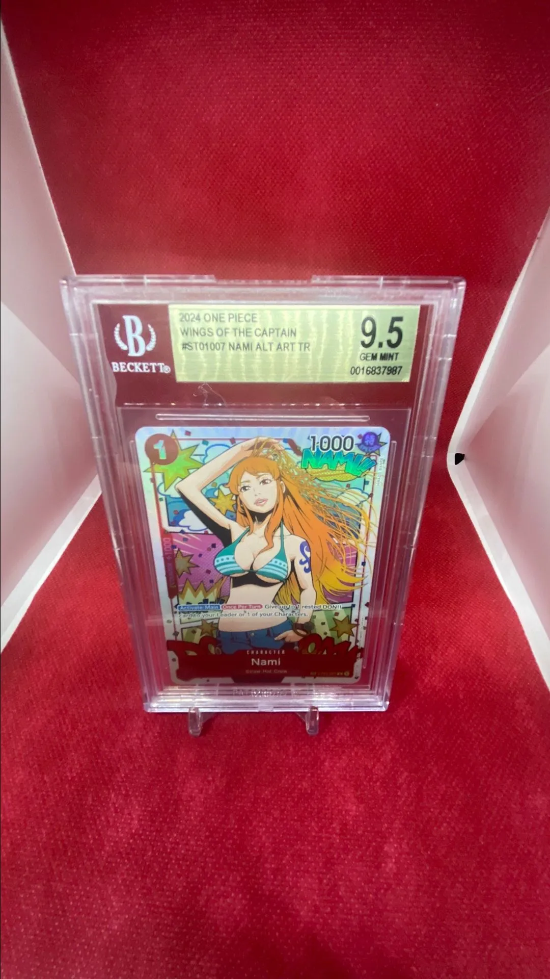 Beckett 9.5 One Piece TCG Nami ST01-007 Treasure Rare Wings of the Captain  2024  Whatnot: Shop, Sell, Connect