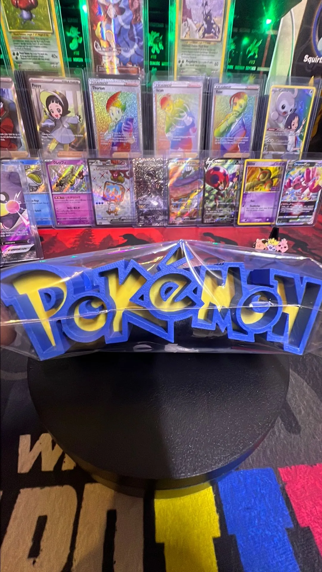 red card pokemon tcg Hitmonchan - 3D Printed Pokemon Card Wall Hanger | Fan Art main image 1
