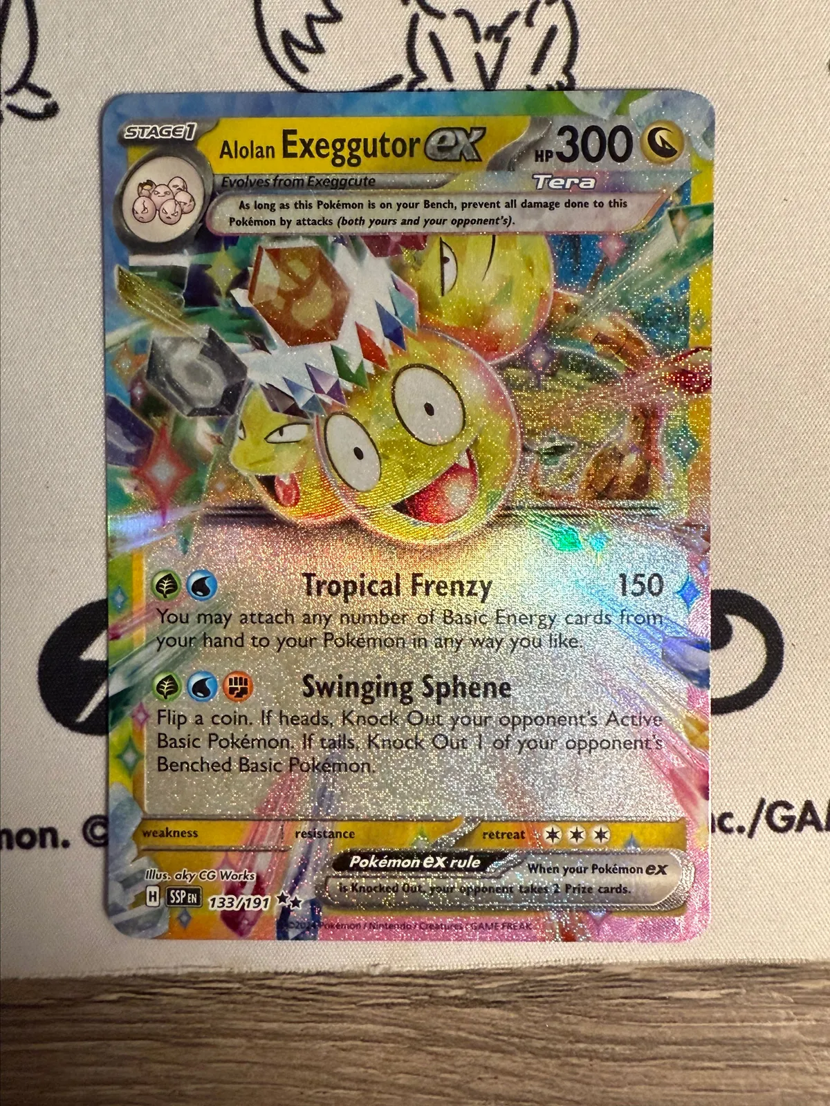 Holo Alolan Exeggutor ex - 133/191 Double Rare Surging Sparks Pokemon TCG   Whatnot: Shop, Sell, Connect