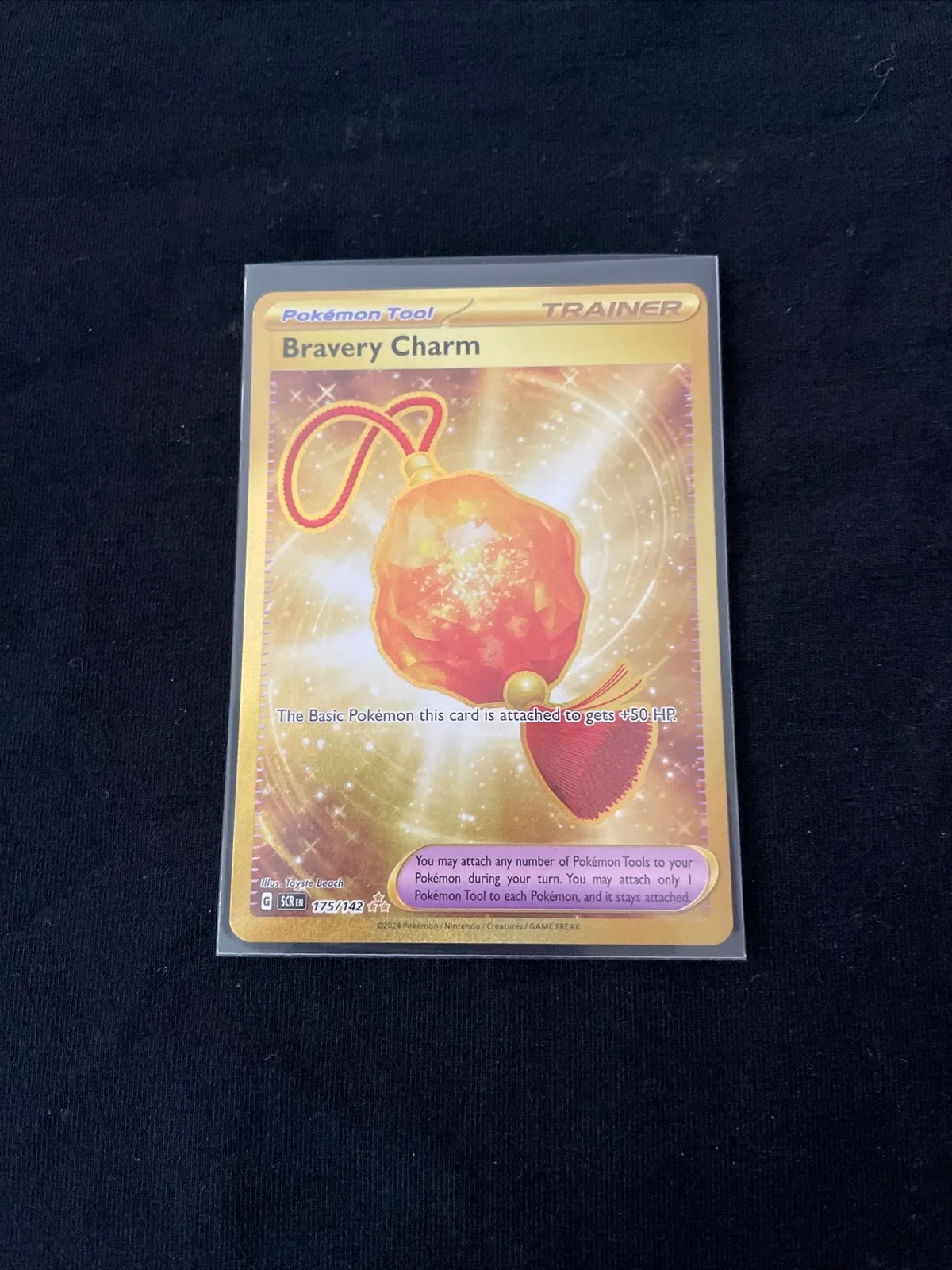 Bravery Charm Full Art Gold Trainer - Pokmon Cards Stellar Crown   Whatnot: Shop, Sell, Connect