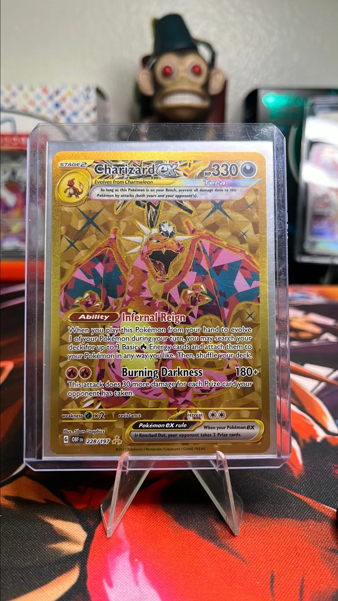 Pokmon TCG Charizard ex Sv03: Obsidian Flames 228/197 Holo Hyper Rare Gold   Whatnot: Shop, Sell, Connect