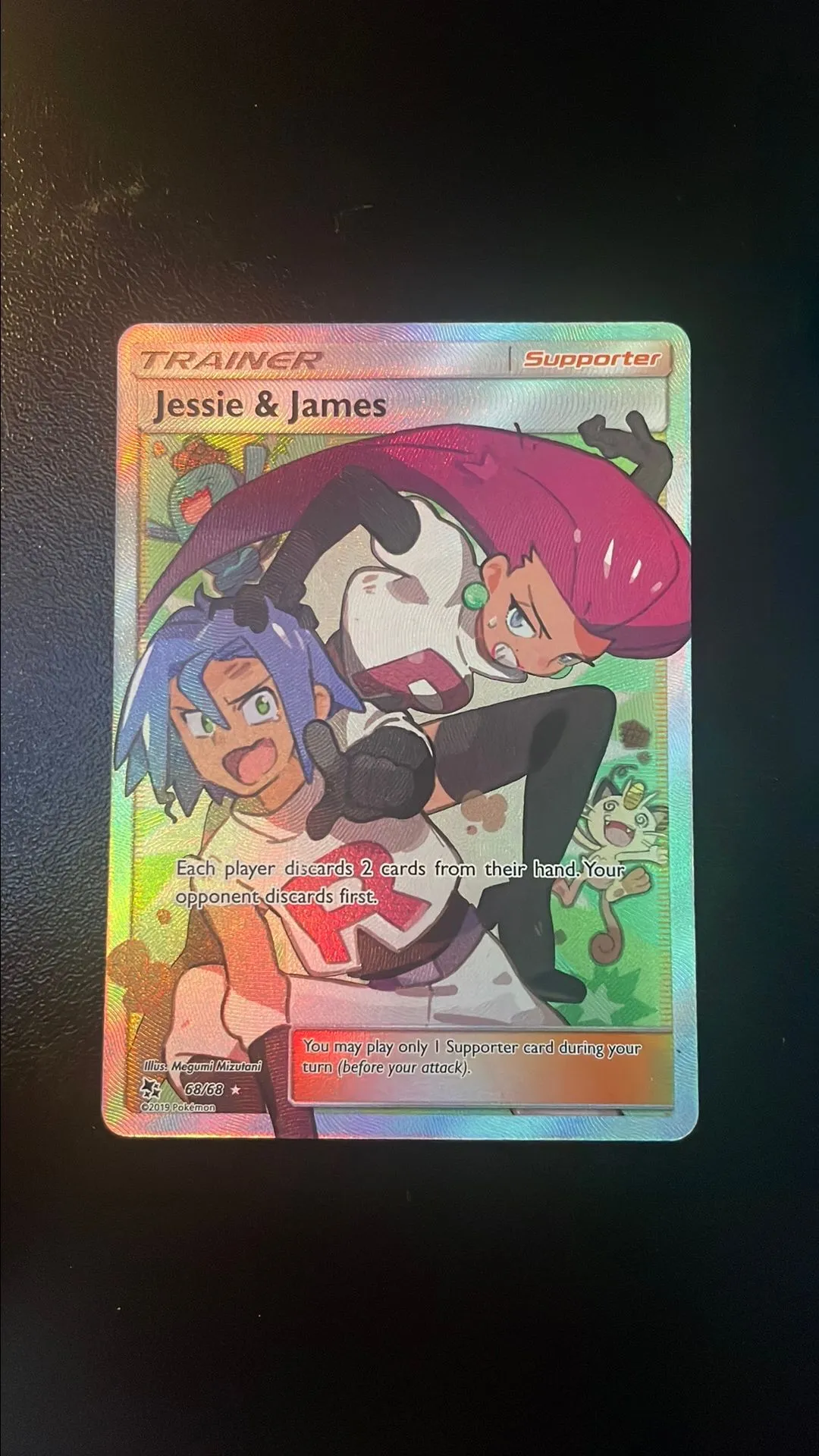 Pokmon TCG Jessie & James Hidden Fates 68/68 Holo Full Art Ultra Rare   Whatnot: Shop, Sell, Connect