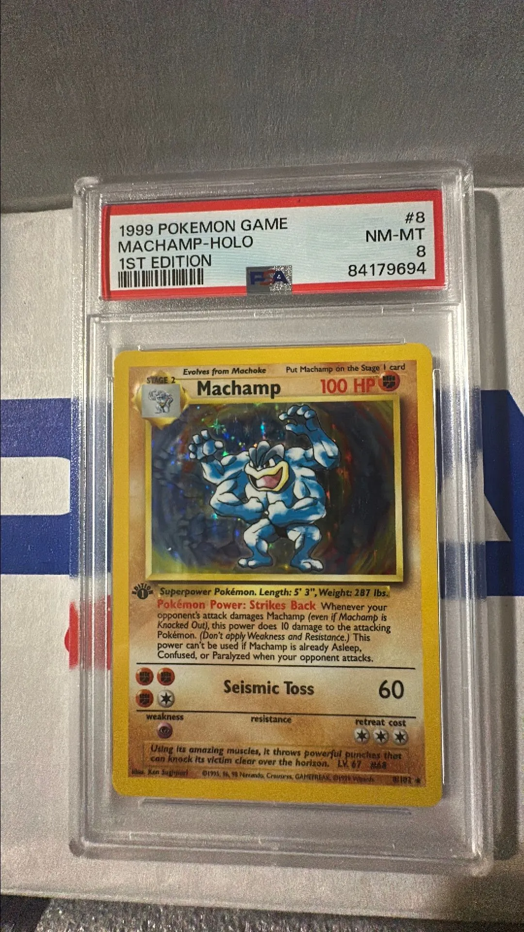 1999 Pokemon Game Machamp-Holo 1St Edition PSA NM-MT 8  Whatnot: Shop,  Sell, Connect