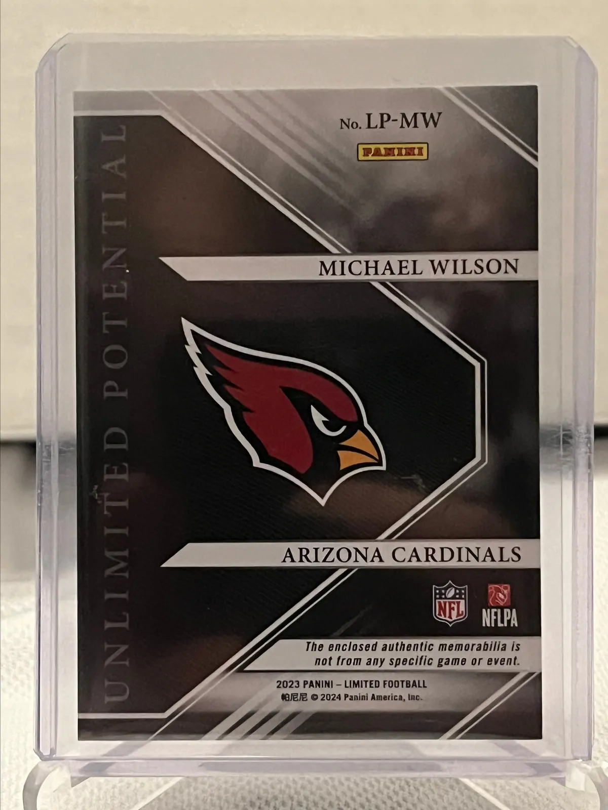 2023 PANINI LIMITED MICHAEL WILSON JUMBO JERSEY PATCH #D /75