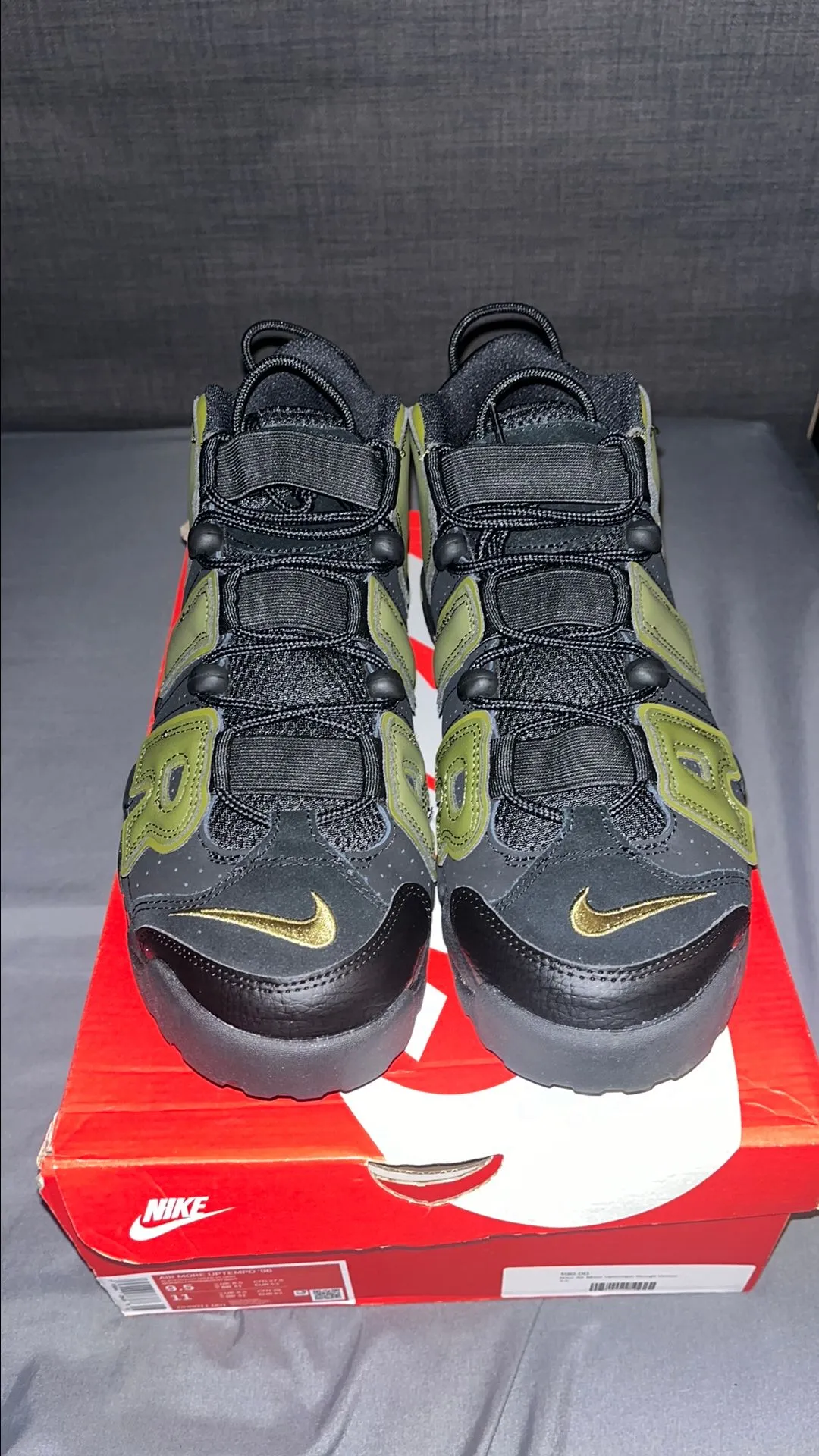 nike air uptempo army green