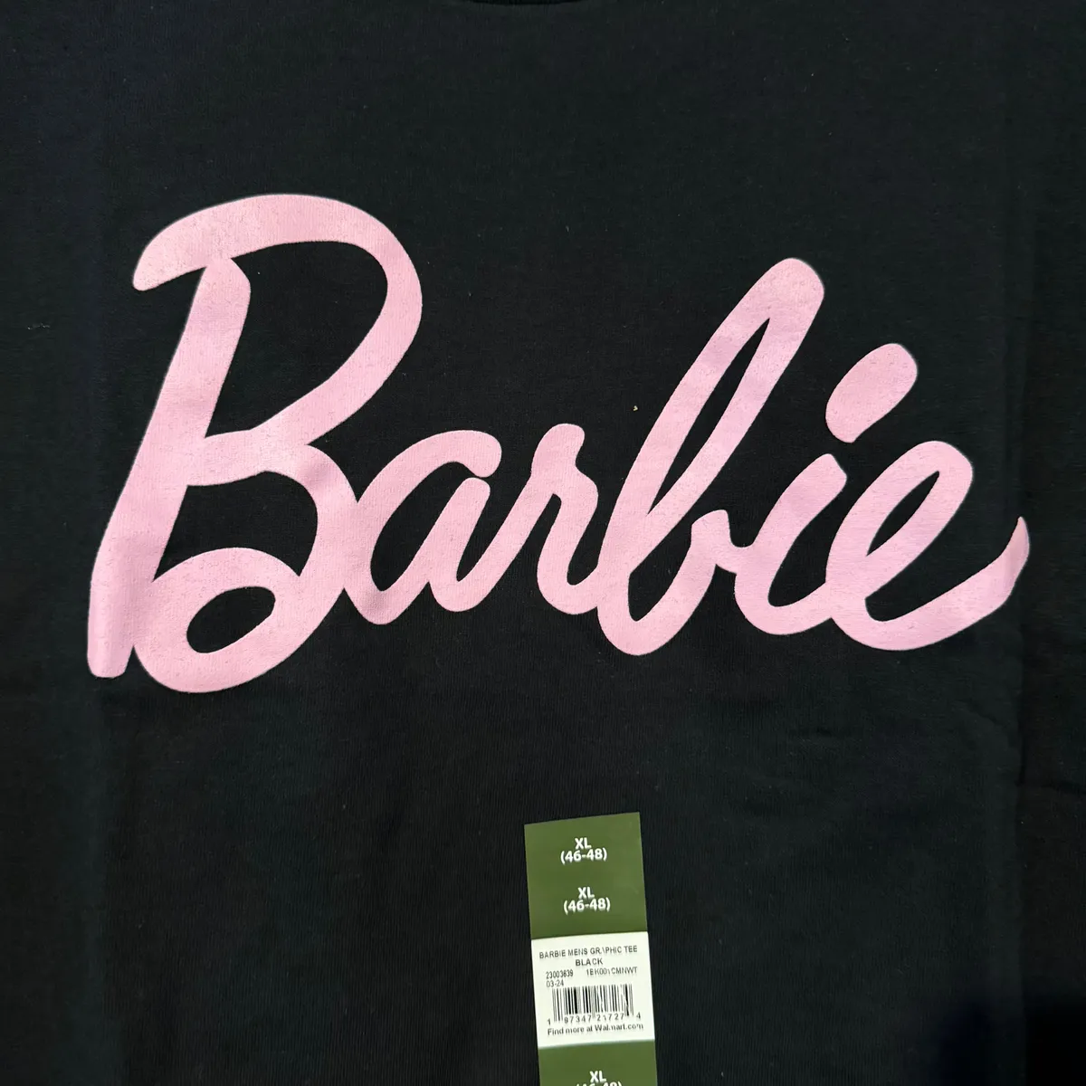 Barbie T-Shirt XL Black Short Sleeve Logo Graphic Tee Cotton Mattel  Crewneck · Whatnot: Shop, Sell, Connect, image size:1200x1200