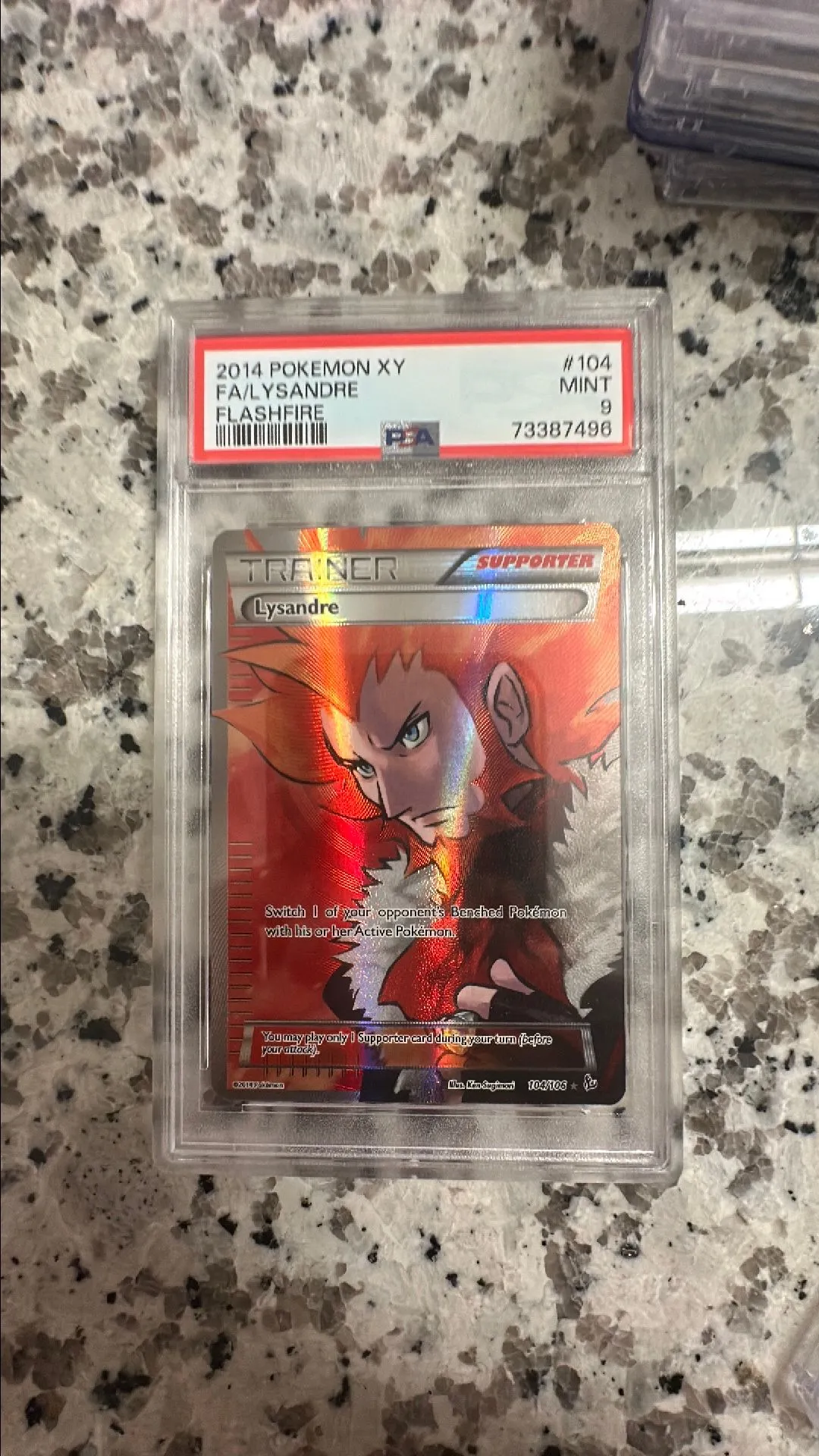 2014 Pokemon Xy Flashfire Fa/Lysandre Flashfire PSA MINT 9, image size:1080x1920