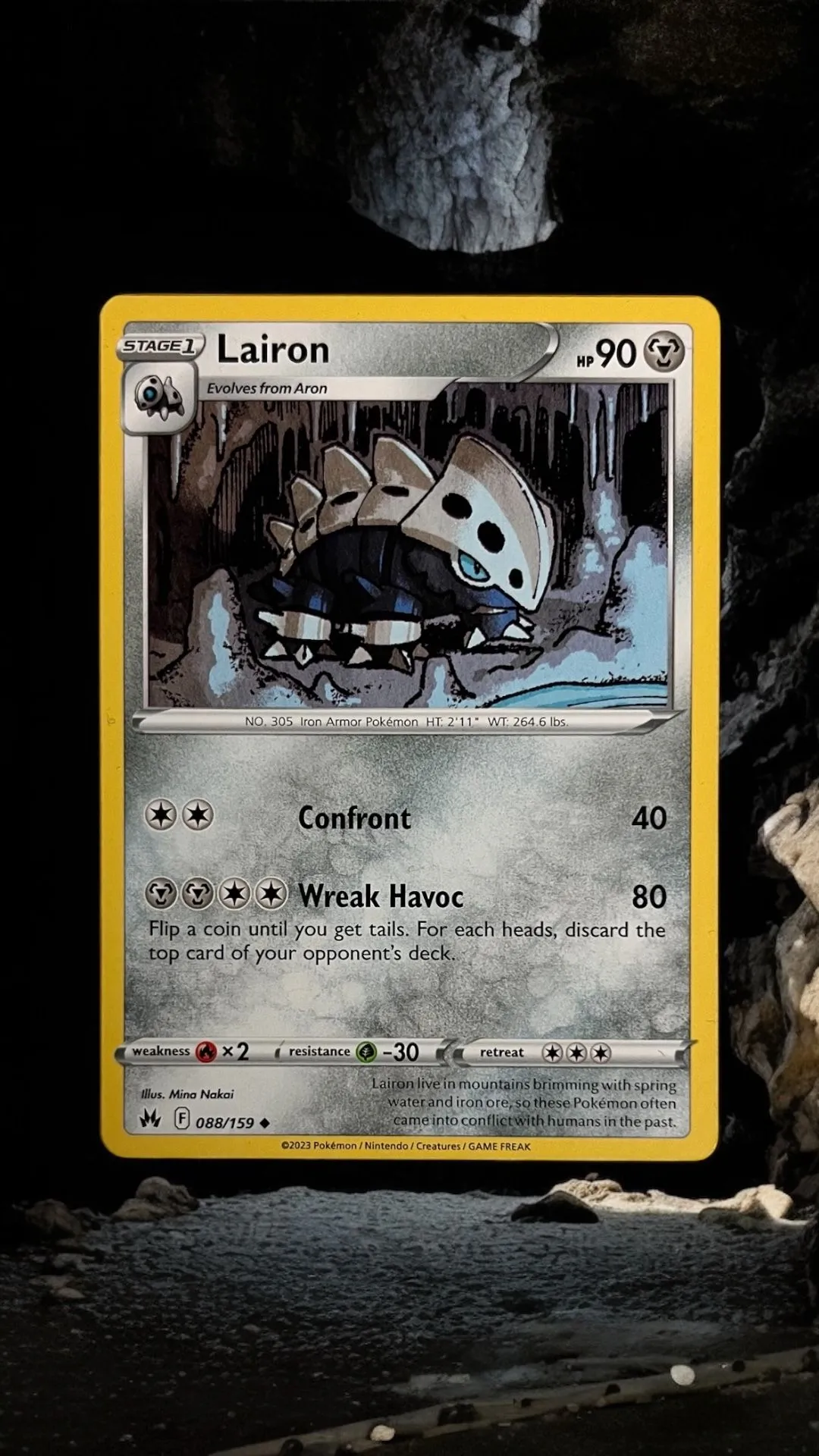 pokemon lairon card Lairon (53/123) [Mysterious Treasures] – Pokemon Plug main image 1