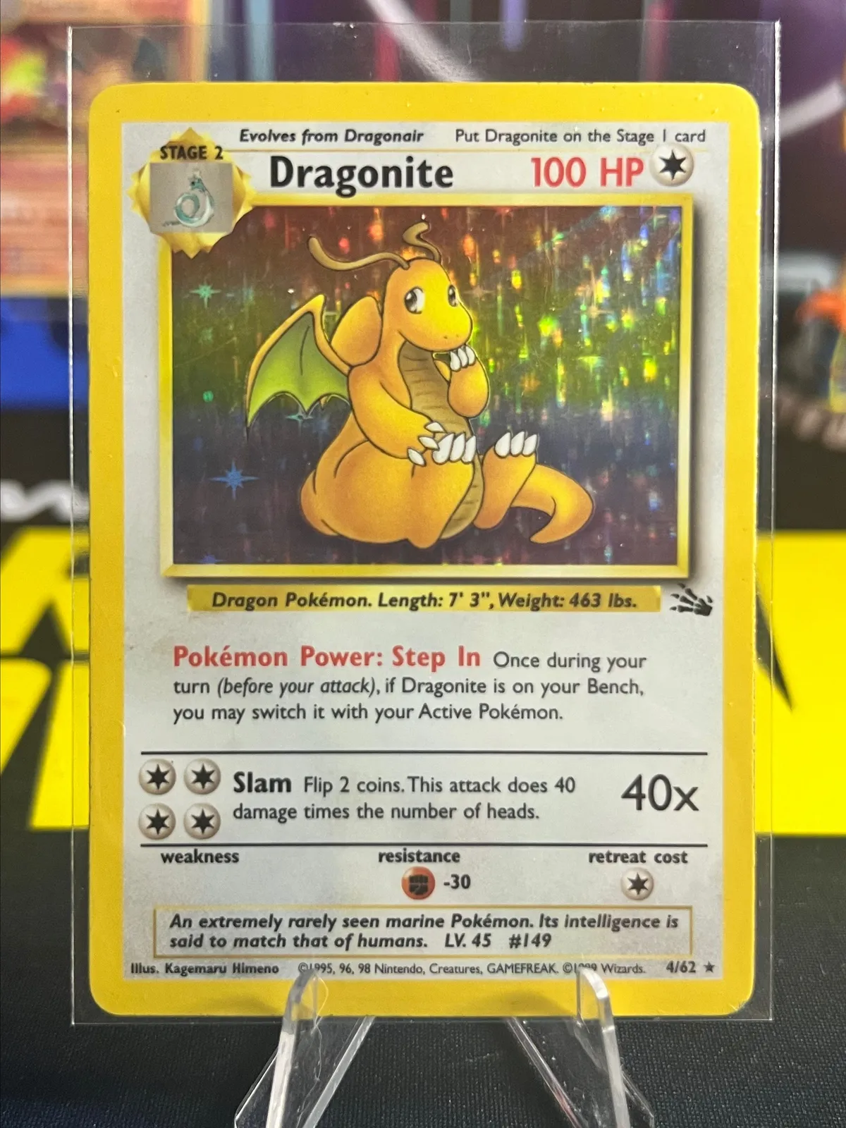 Holo Dragonite 4/62 Fossil Pokemon Card  Whatnot: Shop, Sell, Connect