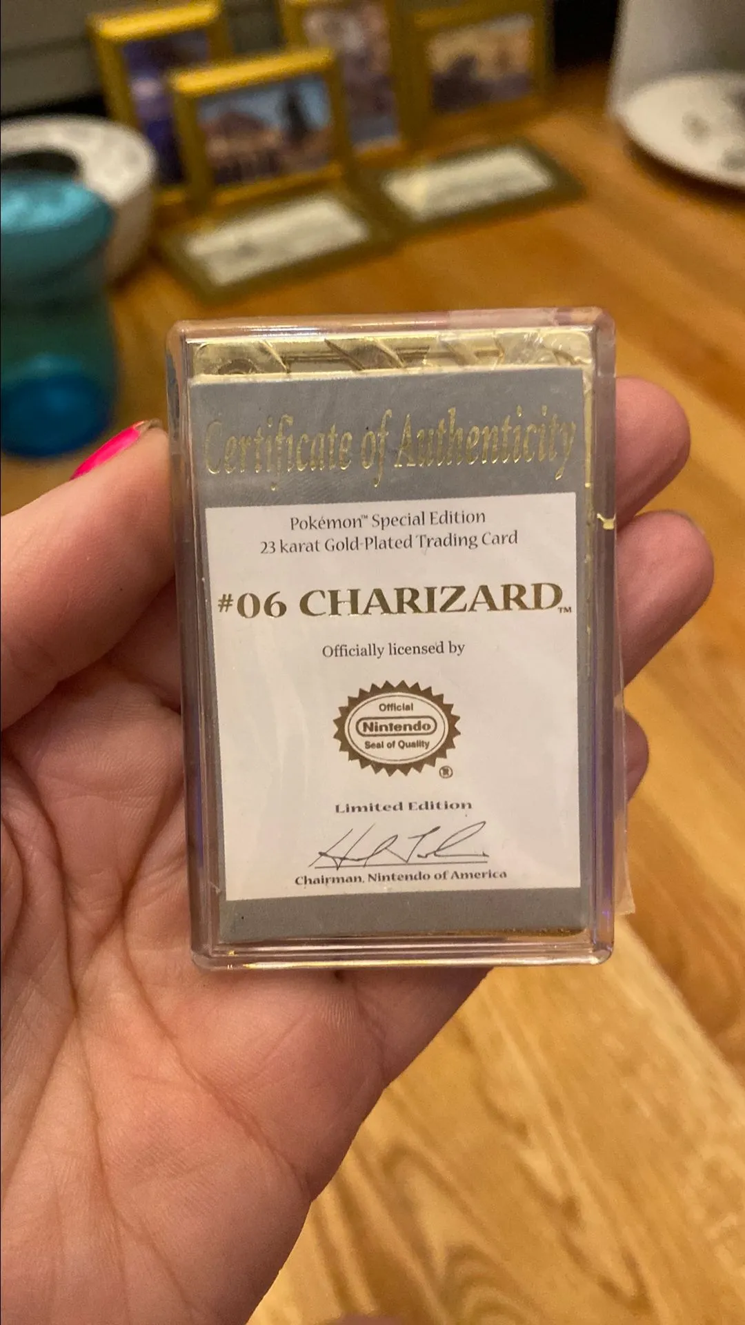 Vintage 23k Gold plated Charizard trading card limited edition with COA!!!   Whatnot: Shop, Sell, Connect