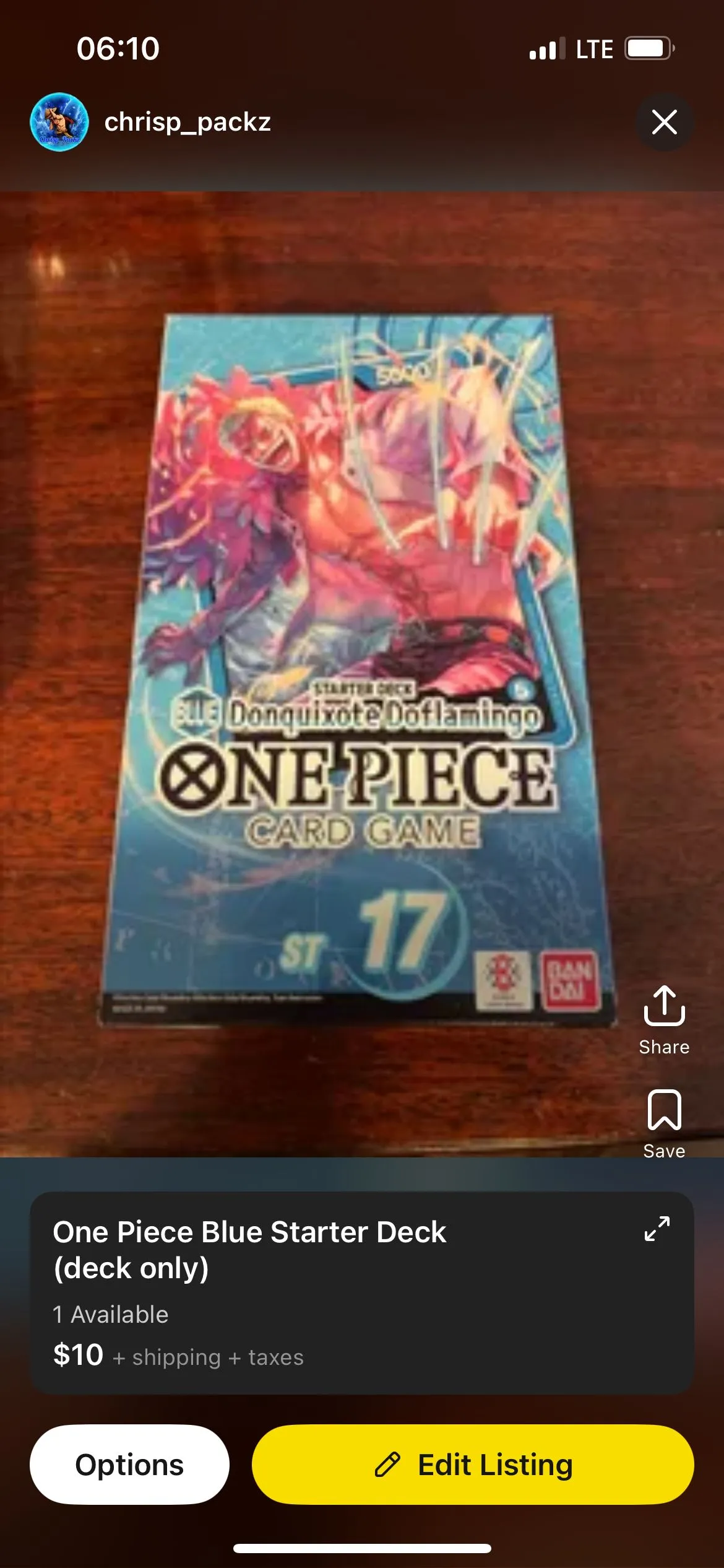 one piece card game starter deck 17 Starter Deck 17: BLUE Donquixote Doflamingo Display [ST-17] main image 0
