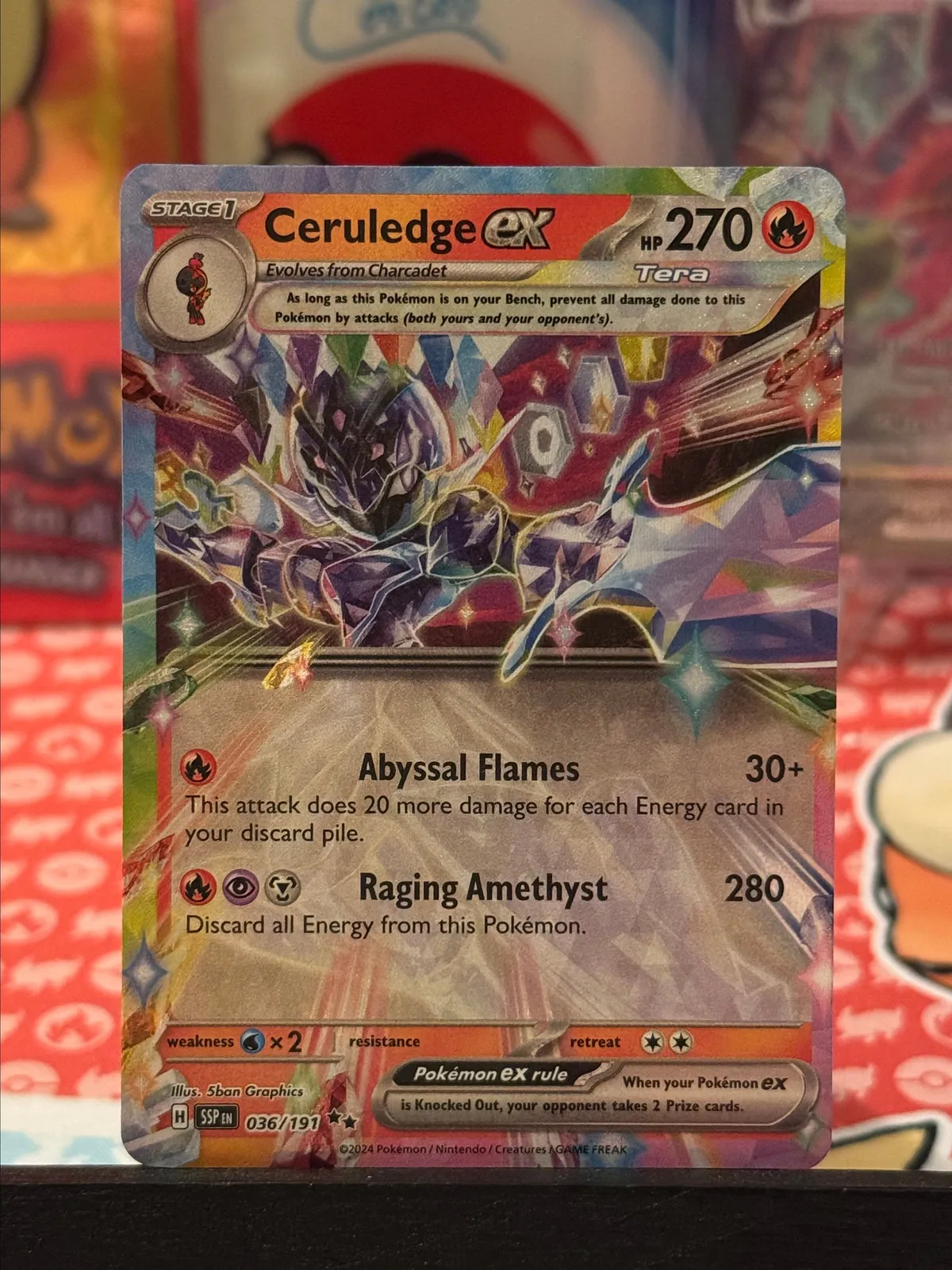 ceruledge ex pokemon card Pokemon Card GAME Scarlet & Violet Terastal Stella Ceruledge Ex Starter Set