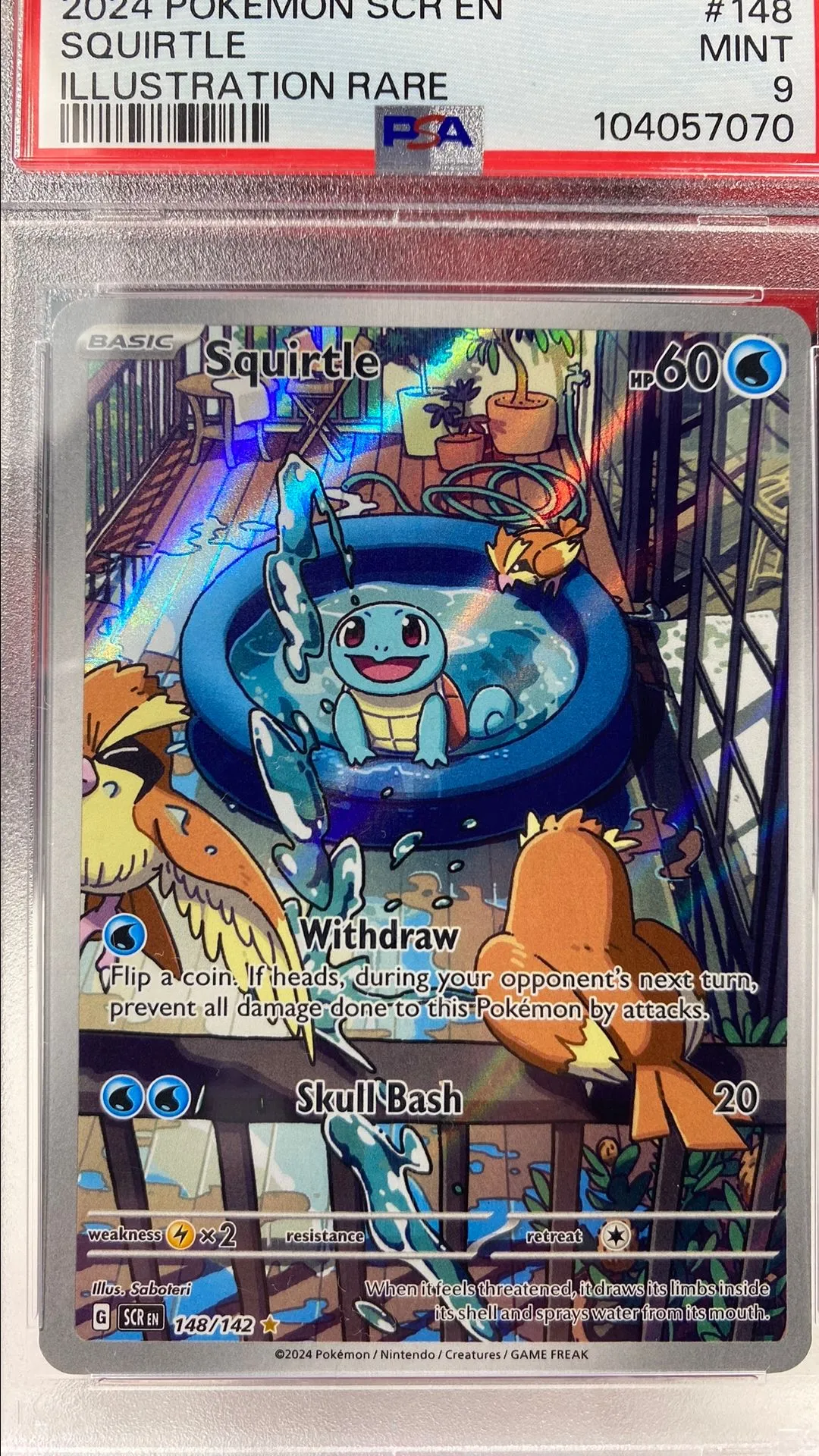 Pokemon Squirtle 148/142 SV07 Stellar Crown Illustration Rare #148 MINT PSA  9  Whatnot: Shop, Sell, Connect