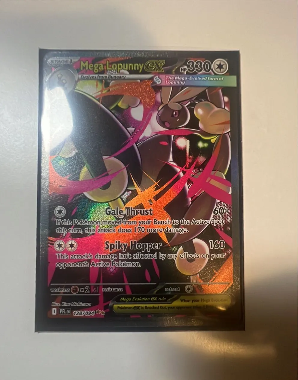Pokemon Trading Card Game Phantasmal Flames Special Illustration Rare Mega Lopunny ex #128 [PSA 9]