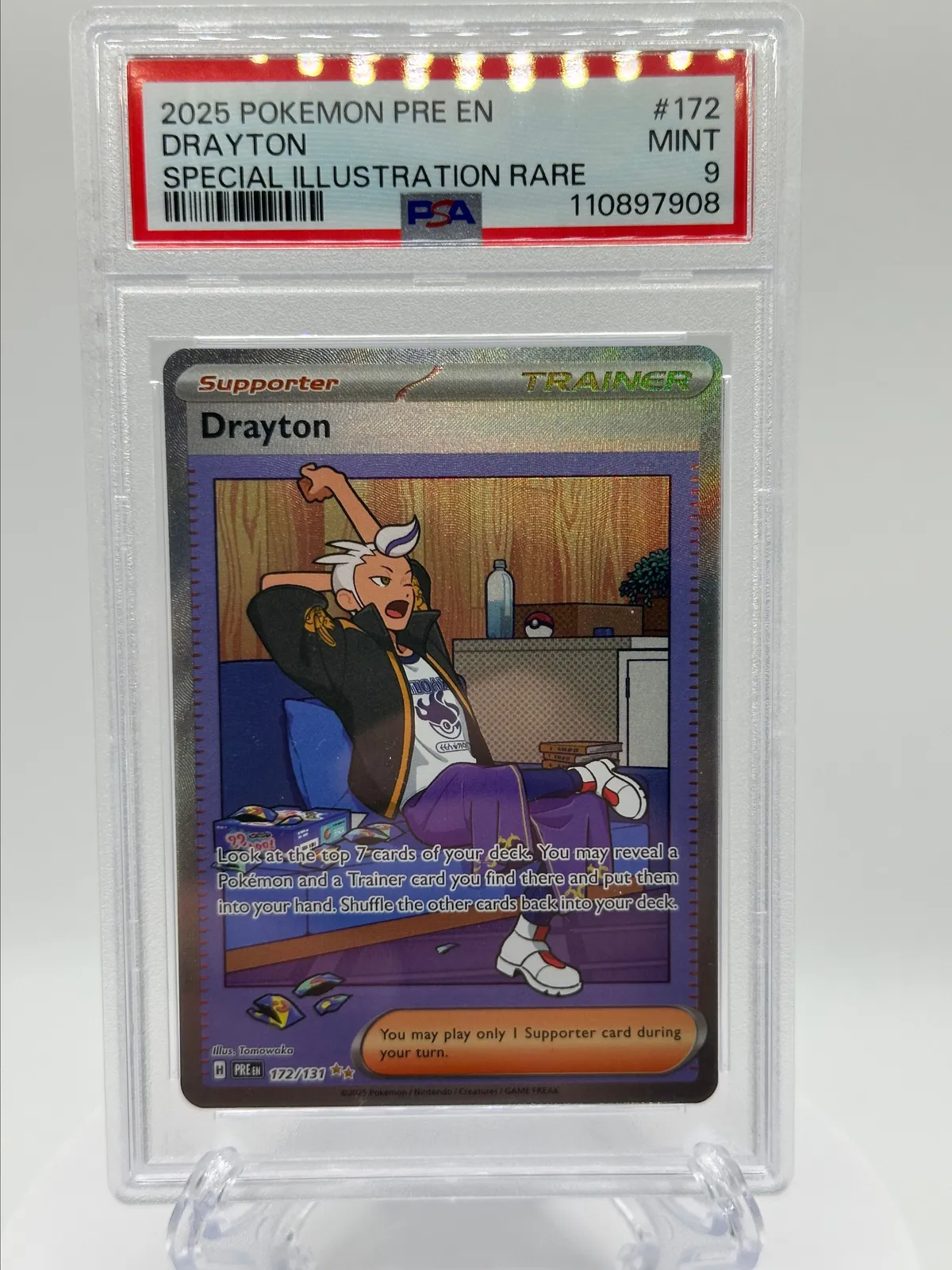 drayton pokemon card Pokmon Surging Sparks 244/191  Grail Collectibles AZ Drayton Supporter Pokemon TCG - SV8a -