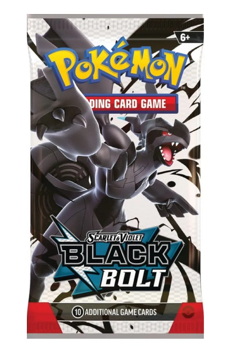 Pokmon Black Bolt or White Flare Booster Pack on screen  Whatnot: Shop,  Sell, Connect