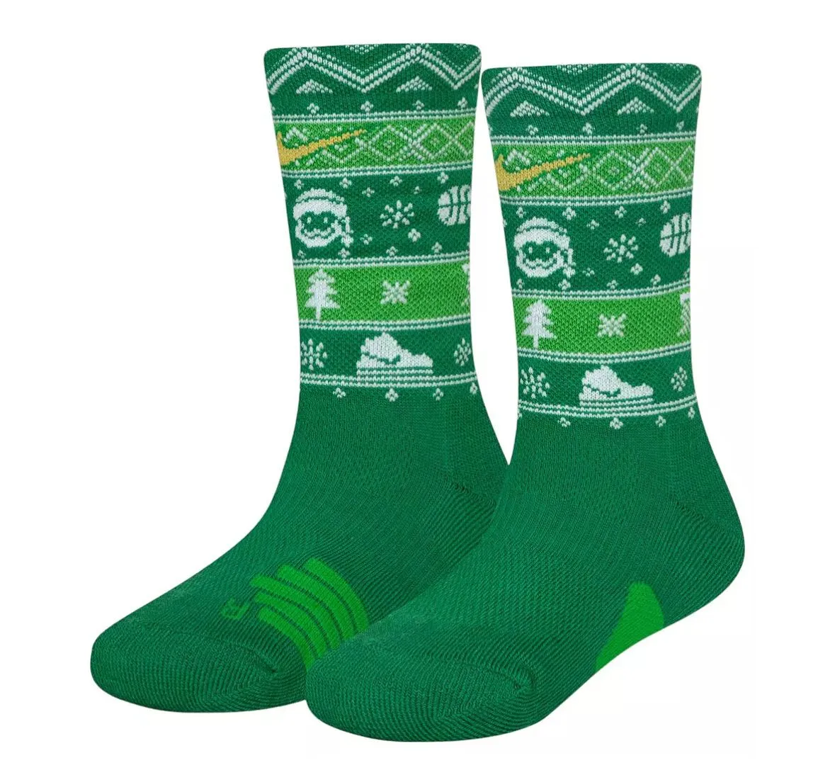 nike christmas socks green