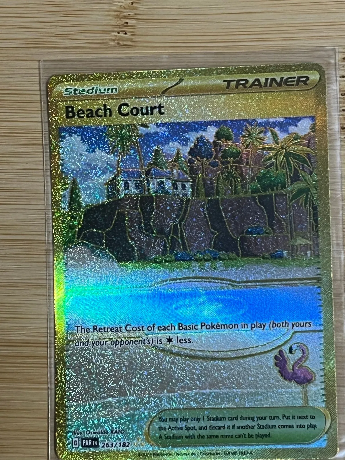 beach court pokemon card Custom Full Art Misty's Slab  PokeOricaSTCG Discard this card if another Stadium card comes into play Pokemon Trading Card Game Paradox