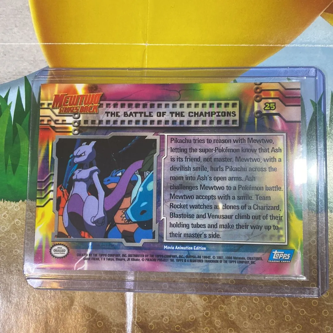 Pokemon - 1999 Topps Pokemon The Movie Mewtwo Strikes Back #25 The Battle  Of The Champions  Whatnot: Shop, Sell, Connect