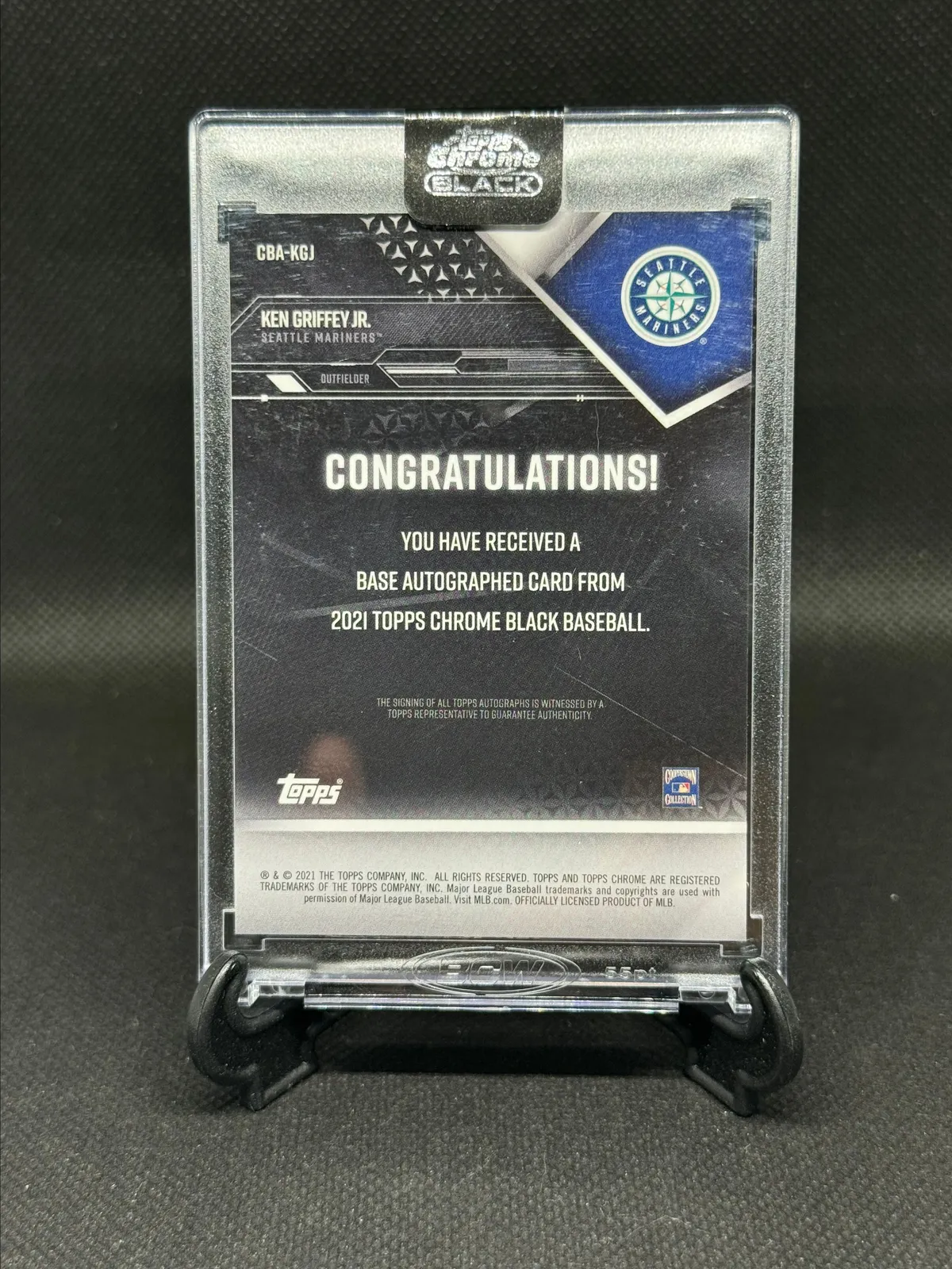 2021 Topps Chrome Black Autographs Ken Griffey Jr. Sealed On Card 