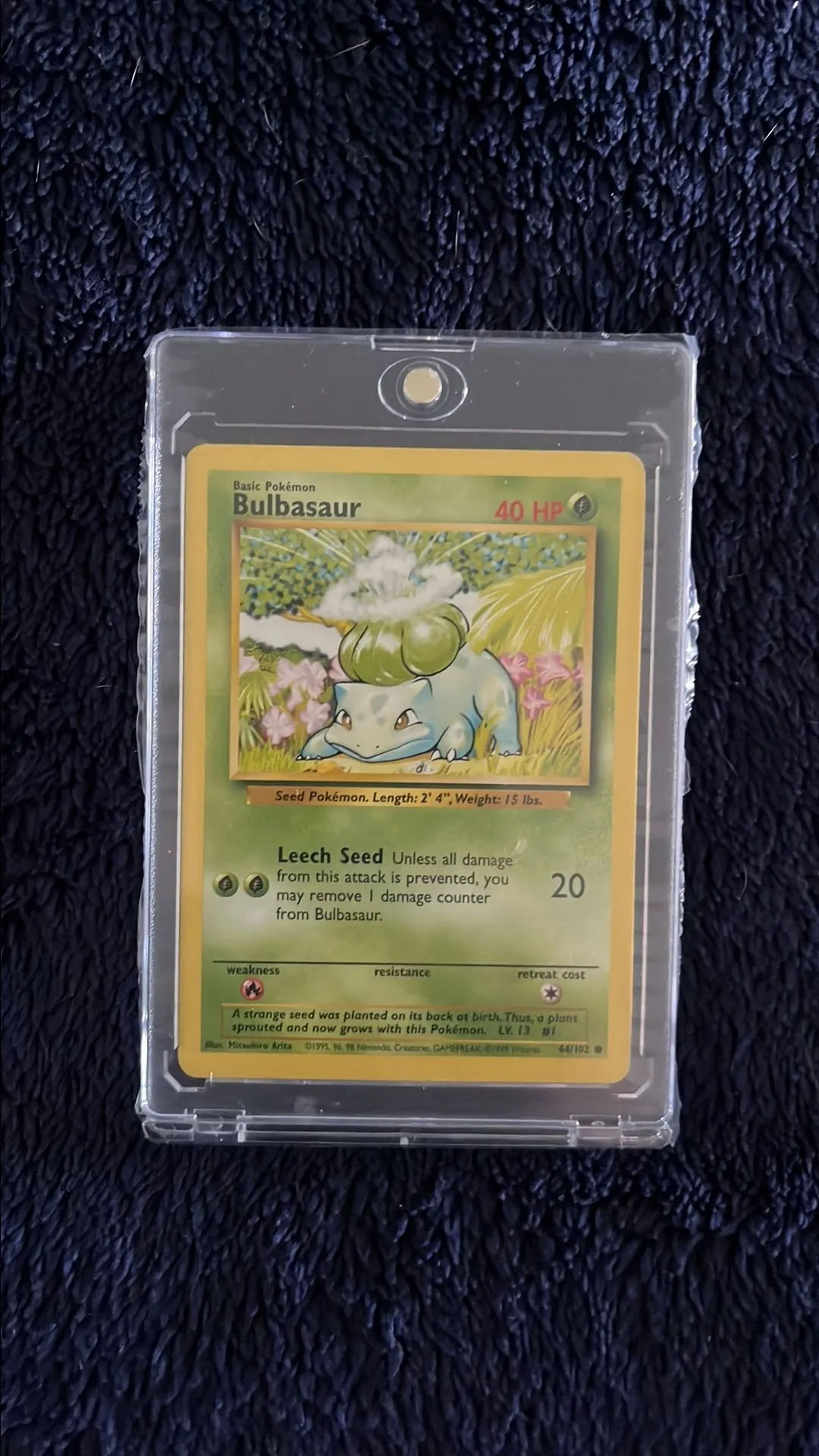 Bulbasaur Pokmon Card 1995 44/102  Whatnot: Shop, Sell, Connect