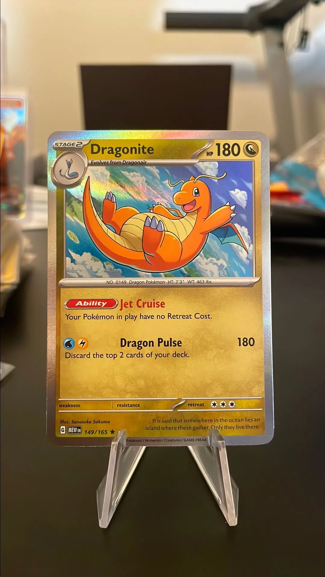 dragonite pokemon card 151 R[SV2a 149/165](Enhanced Expansion Pack "Pokemon 151") Lightning Dragon Pulse (180) Discard the top 2 cards of your deck. Dragonite 149/165 SV: Scarlet &