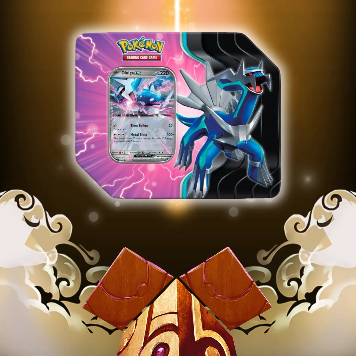 pokémon trading card game: azure legends tin dialga ex Pokémon TCG: Azure Legends Tin (Dialga ex) (Limit 1) — Smoke and Mirrors  Hobby main image 1