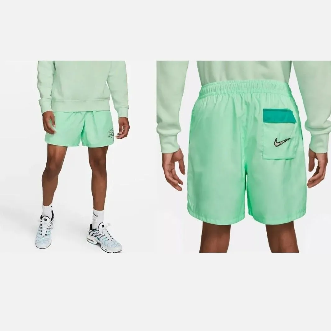 nike woven shorts mint green