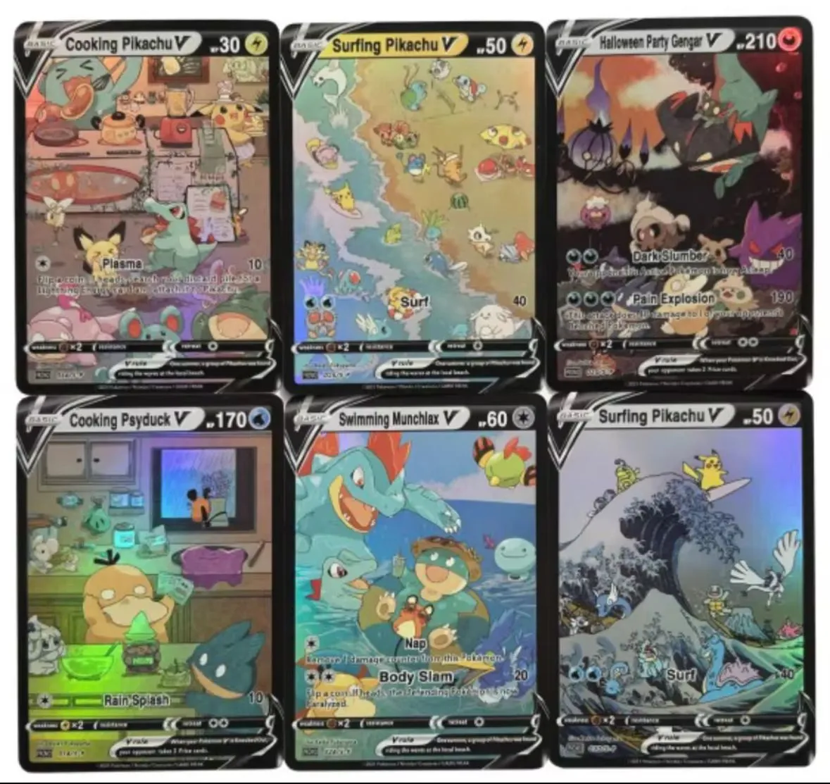 Pikachu Surfing Fan Art Card Lot (6 Pcs)  Whatnot: Shop, Sell, Connect