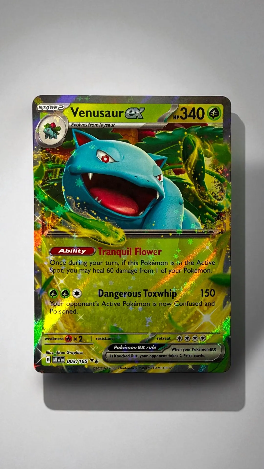 2023 Pokmon Scarlet & Violet: 151 3/165 Double Rare Venusaur Ex (Stage 2-  Evolves from Ivysaur)  Whatnot: Shop, Sell, Connect