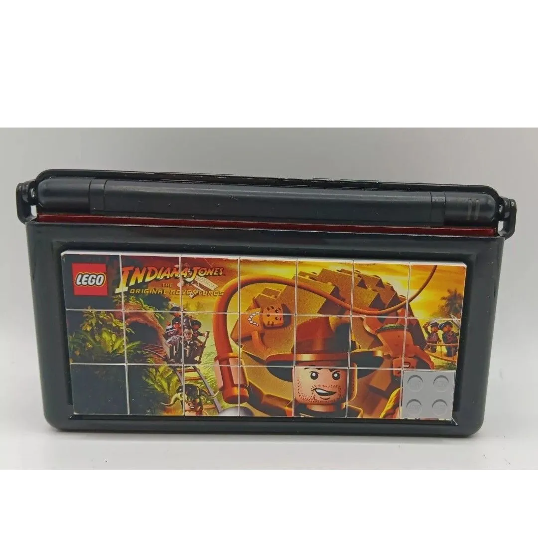 Nintendo DS Lite /Black Console with Lego Indiana Jones Case