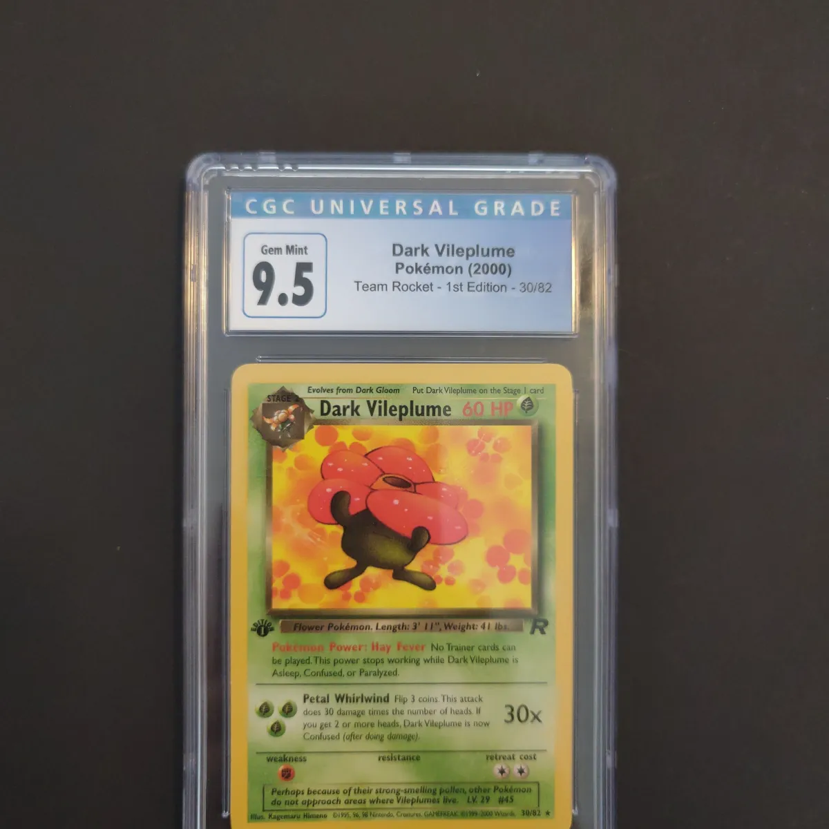 2000 1st Ed. Non Holo Dark Vileplume CGC 10 (blue label 9.5=10)  Whatnot:  Shop, Sell, Connect