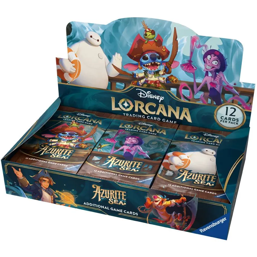 lorcana booster box sale Amazon.com: Ravensburger Disney Lorcana TCG: Azurite Sea Booster Pack  Display | 24 Packs with 12 Trading Cards Each | Ideal for Collectors &  Disney Fans main image 1