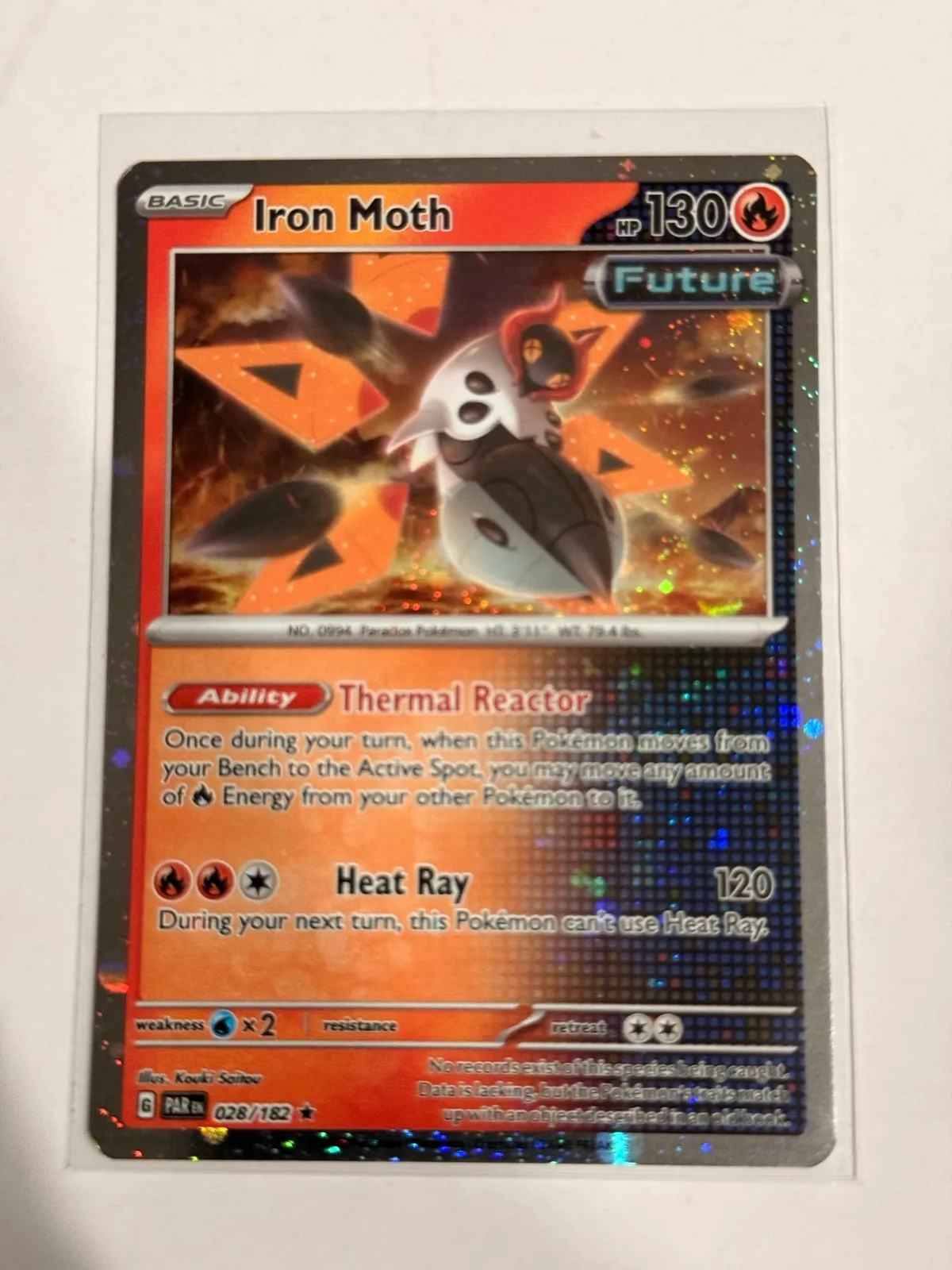 iron moth future pokemon card value Pokmon S&V Rare Holofoil - 028/182 Weakness / Resistance / Retreat Cost Pokmon Cosmo Iron Moth Future