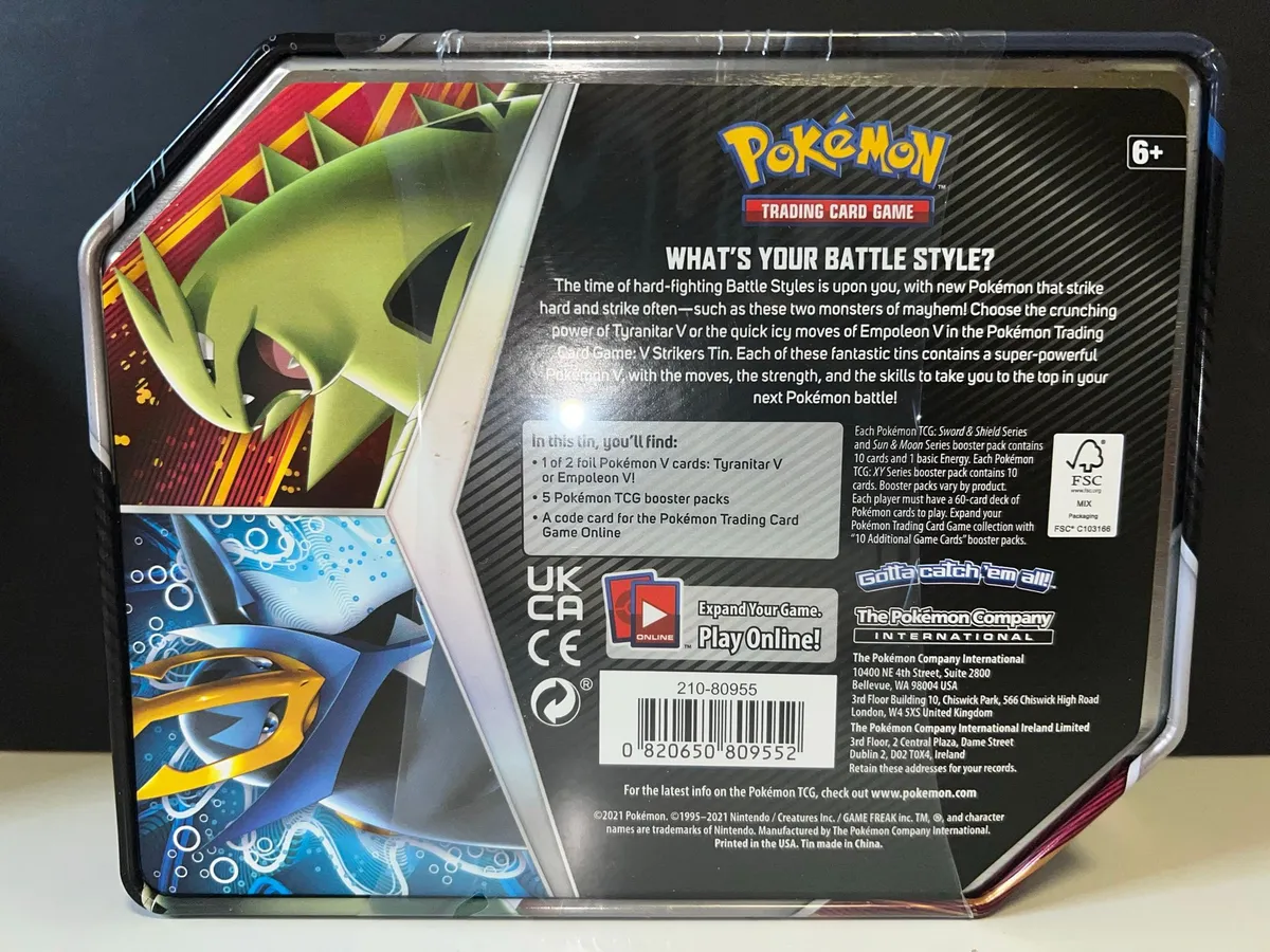 2021 Tyranitar V Strikers Tin (5 Packs) SEALED  Whatnot: Shop, Sell,  Connect