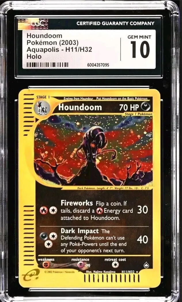 Houndoom H11/H32 Aquapolis Holo Rare CGC 10 Gem Mint Pokemon Card PSA BGS   Whatnot: Shop, Sell, Connect