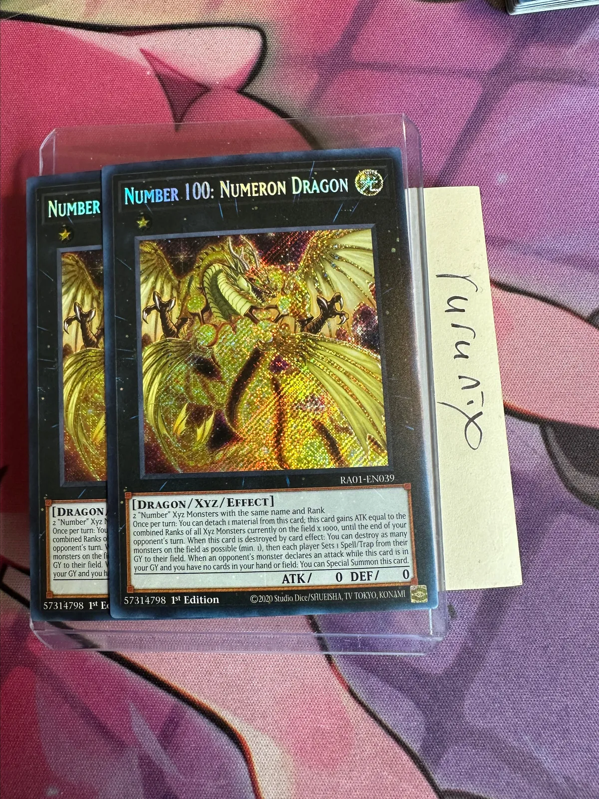 2x Yugioh Number 100: Numeron Dragon (Secret Rare) RA01-EN039 - 25th  Anniversary Rarity Collection (RA01)  Whatnot: Shop, Sell, Connect