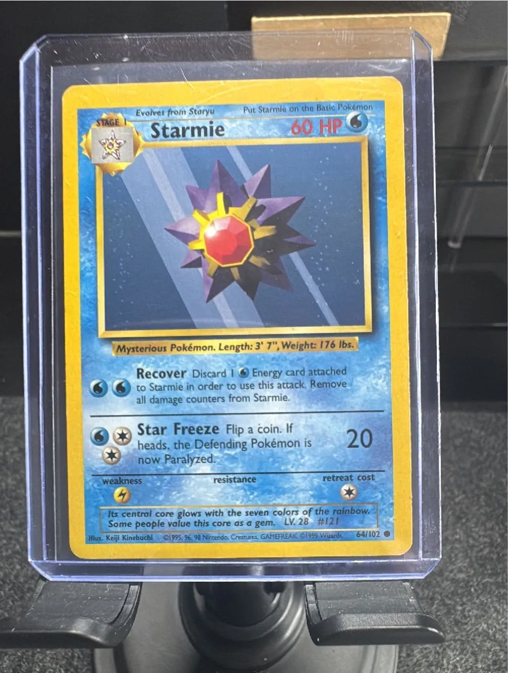 1995 starmie pokemon card value 1995 Pokemon TCG STARMIE 60HP 94/130