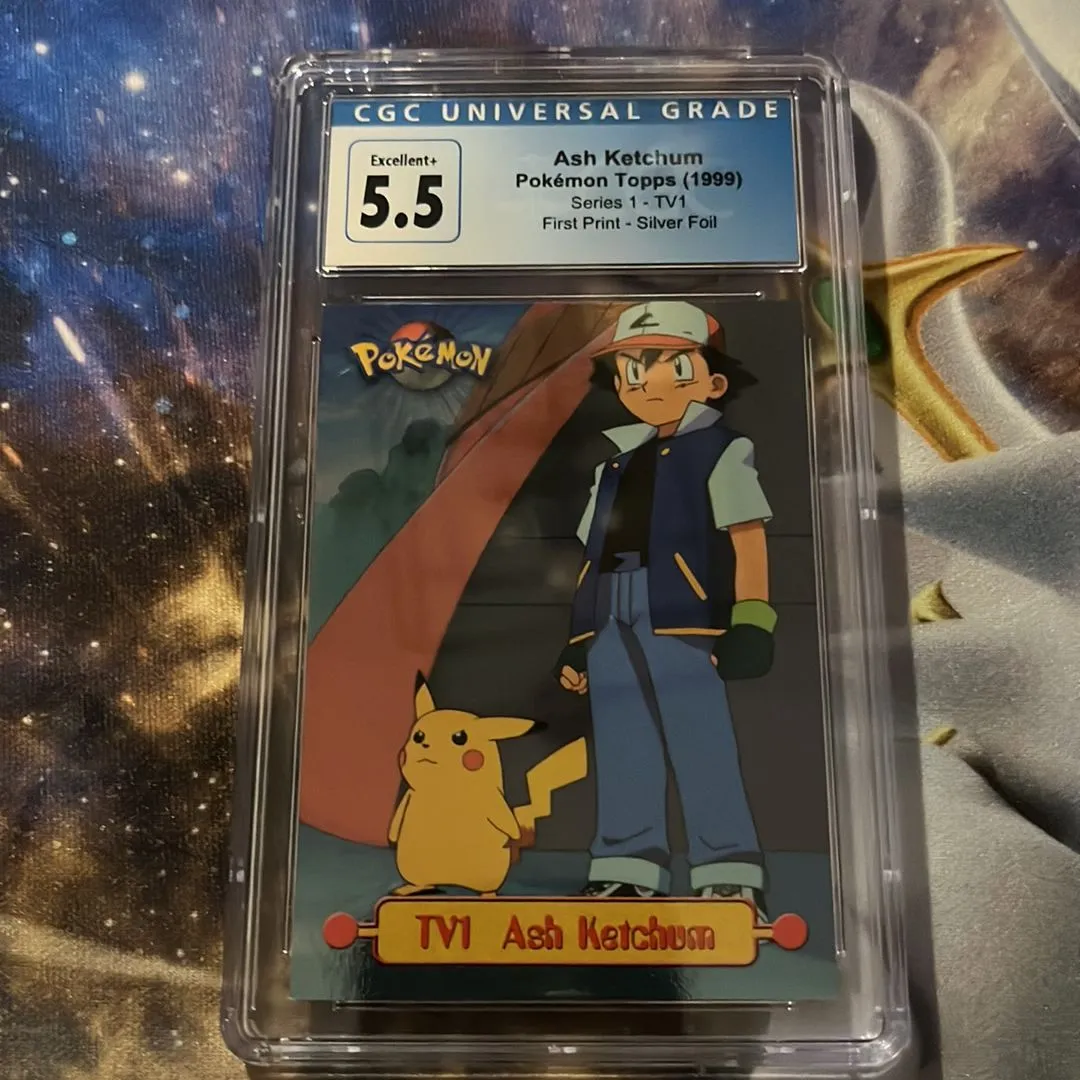 Ash Ketchum Pokmon Topps (1999) Series 1 - TV1 First Print - Silver Foil   Whatnot: Shop, Sell, Connect