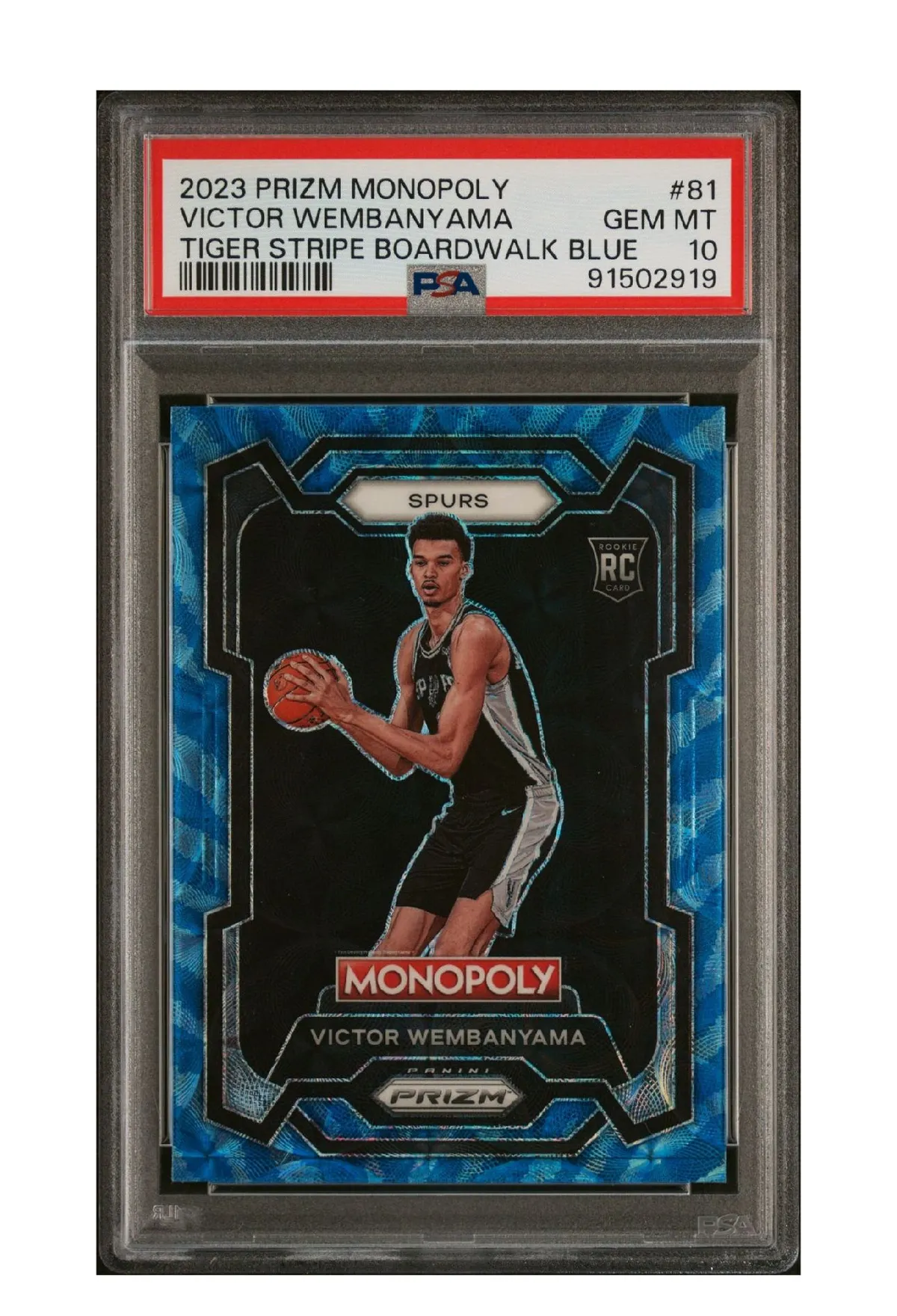2023 Panini Prizm Monopoly Victor Wembanyama #81 PSA Gem Mint 10 Rookie Card  - Graded Collectible