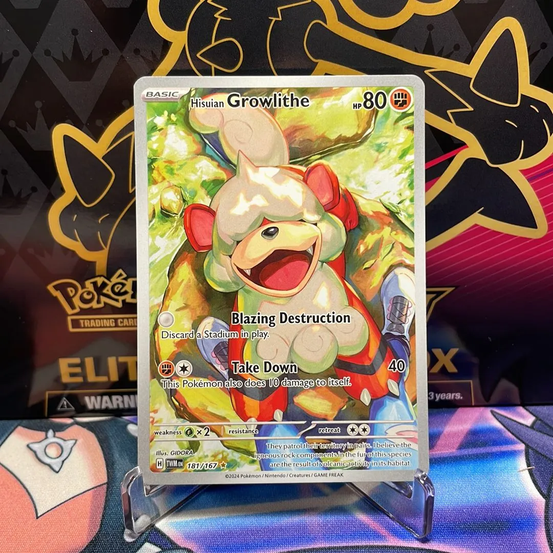 Hisuian Growlithe Art Rare 181/167 Twilight Masquerade Scarlet And Violet   Whatnot: Shop, Sell, Connect