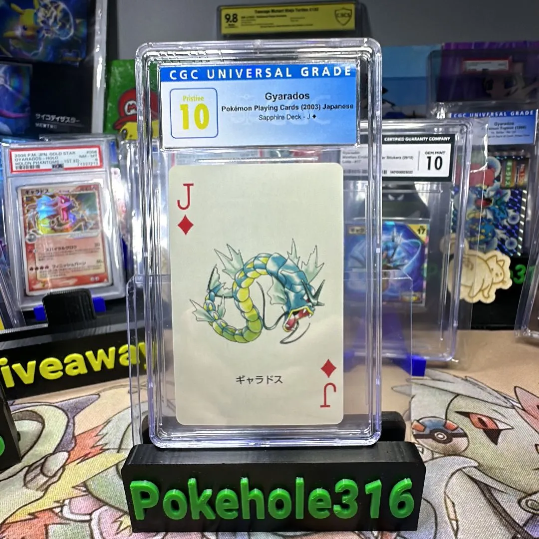Gyarados Jack of diamonds 2003 Pokemon Sapphire Poker Playing Card CGC  pristine 10 POP 1  Whatnot: Shop, Sell, Connect