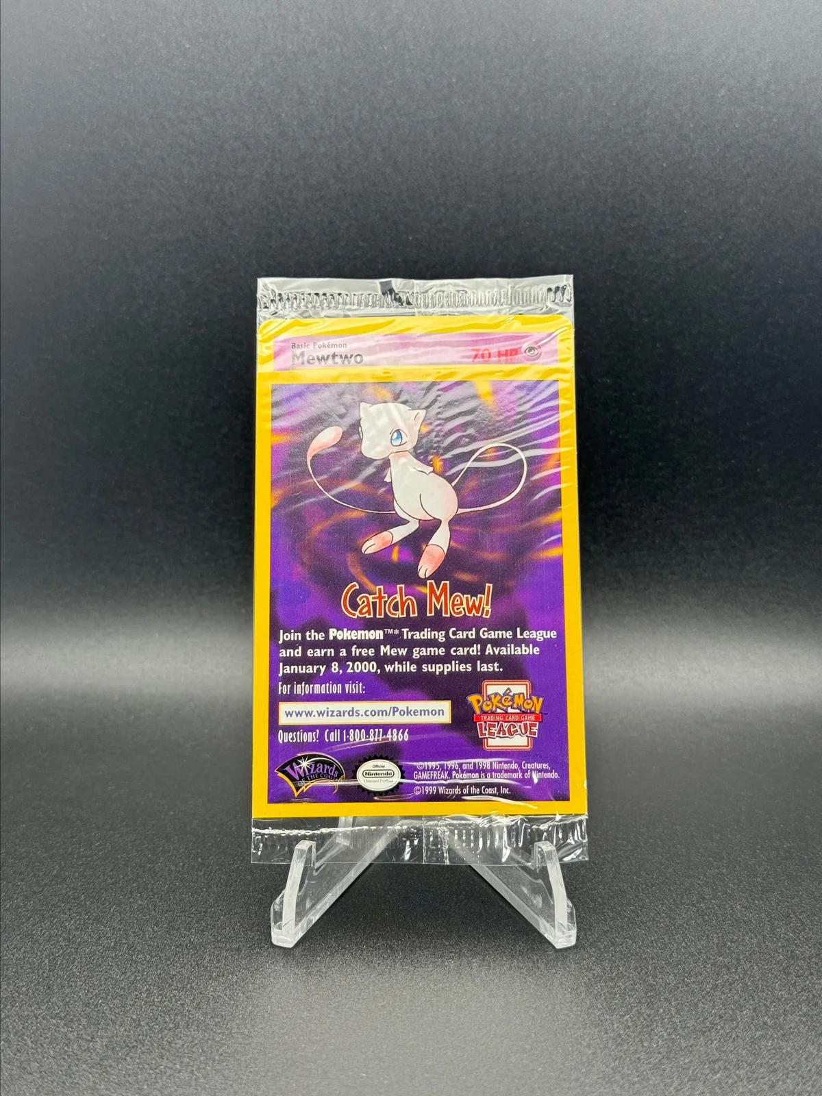 1999 mew pokemon card Pokémon Mew ad rare movie card, blank back rare ad card 1999 main image 1