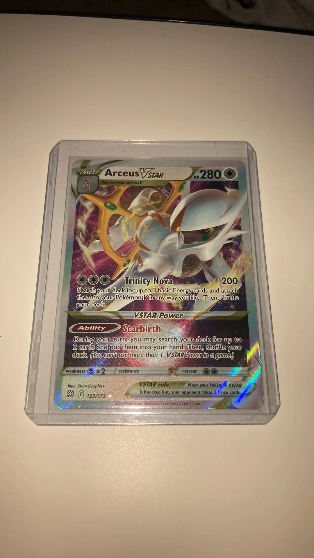 pokemon tcg brilliant stars 123 172 arceus vstar card Official Card Sleeves 10 Portgas D. Ace - ONE PIECE Card Game | Authentic  Japanese ONE PIECE TCG Sleeves main image 0