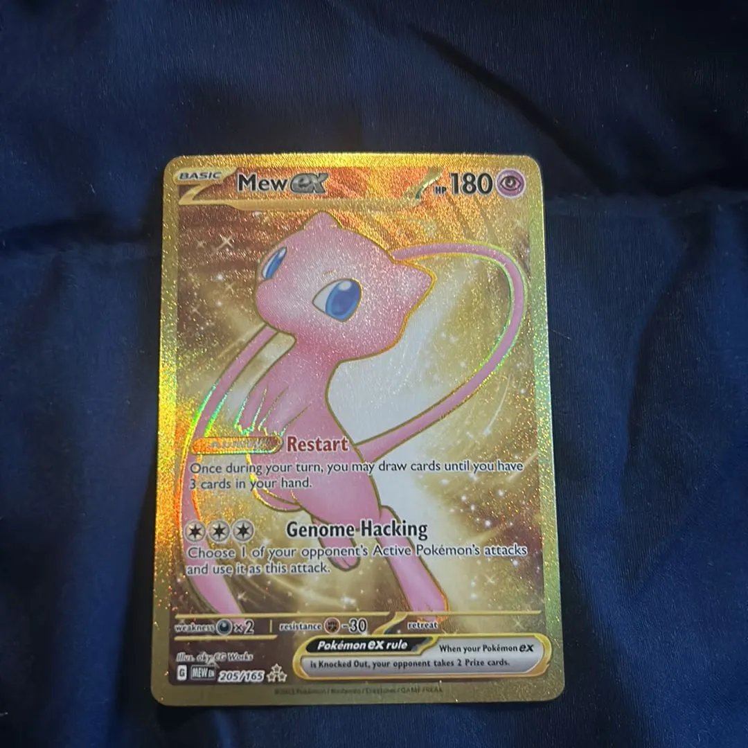 Mew EX gold card from pokemon 151