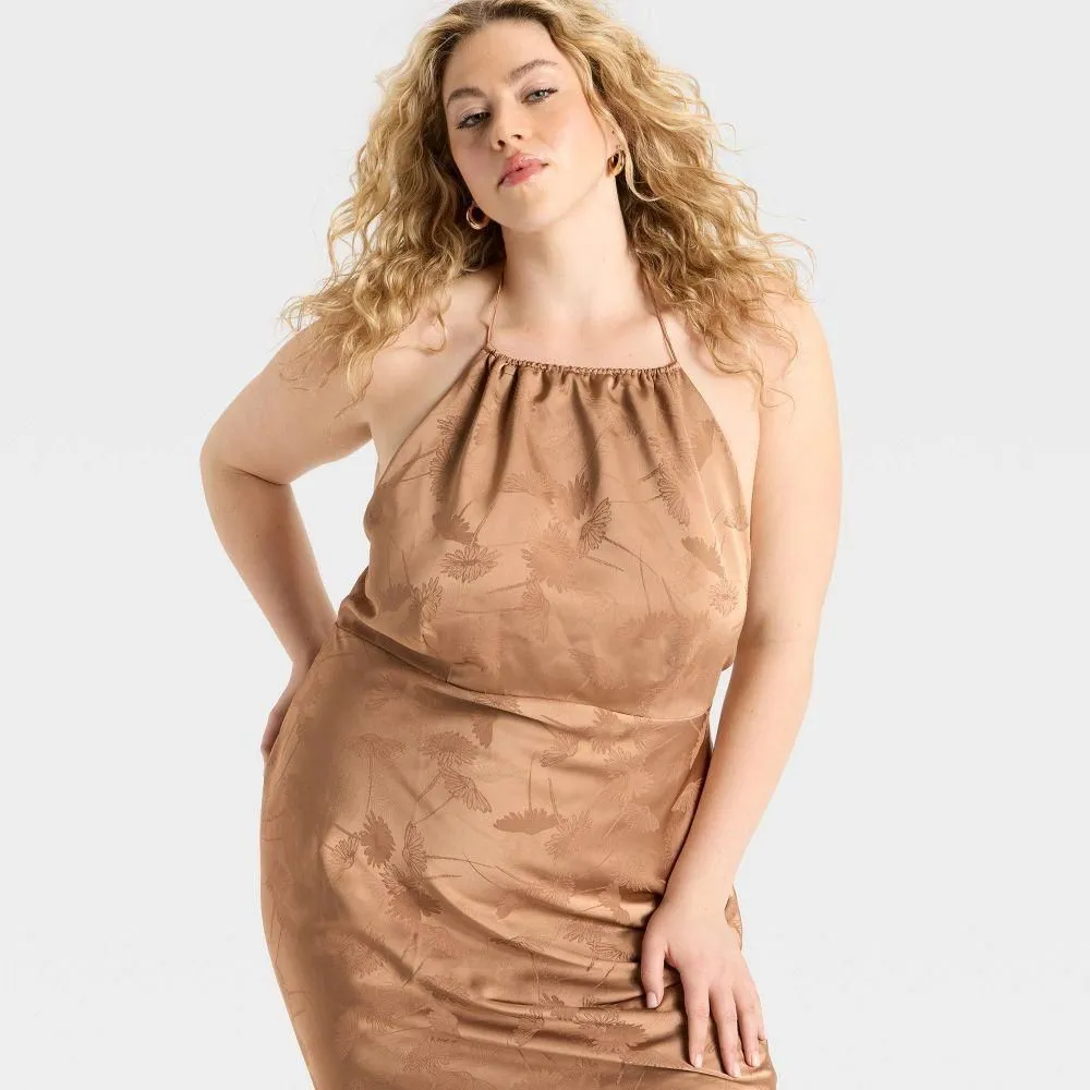New with Tags - Size 4X - Women's Jacquard Maxi Empire Waist Dress - Wild  Fable Brown Floral 4X  Whatnot: Shop, Sell, Connect