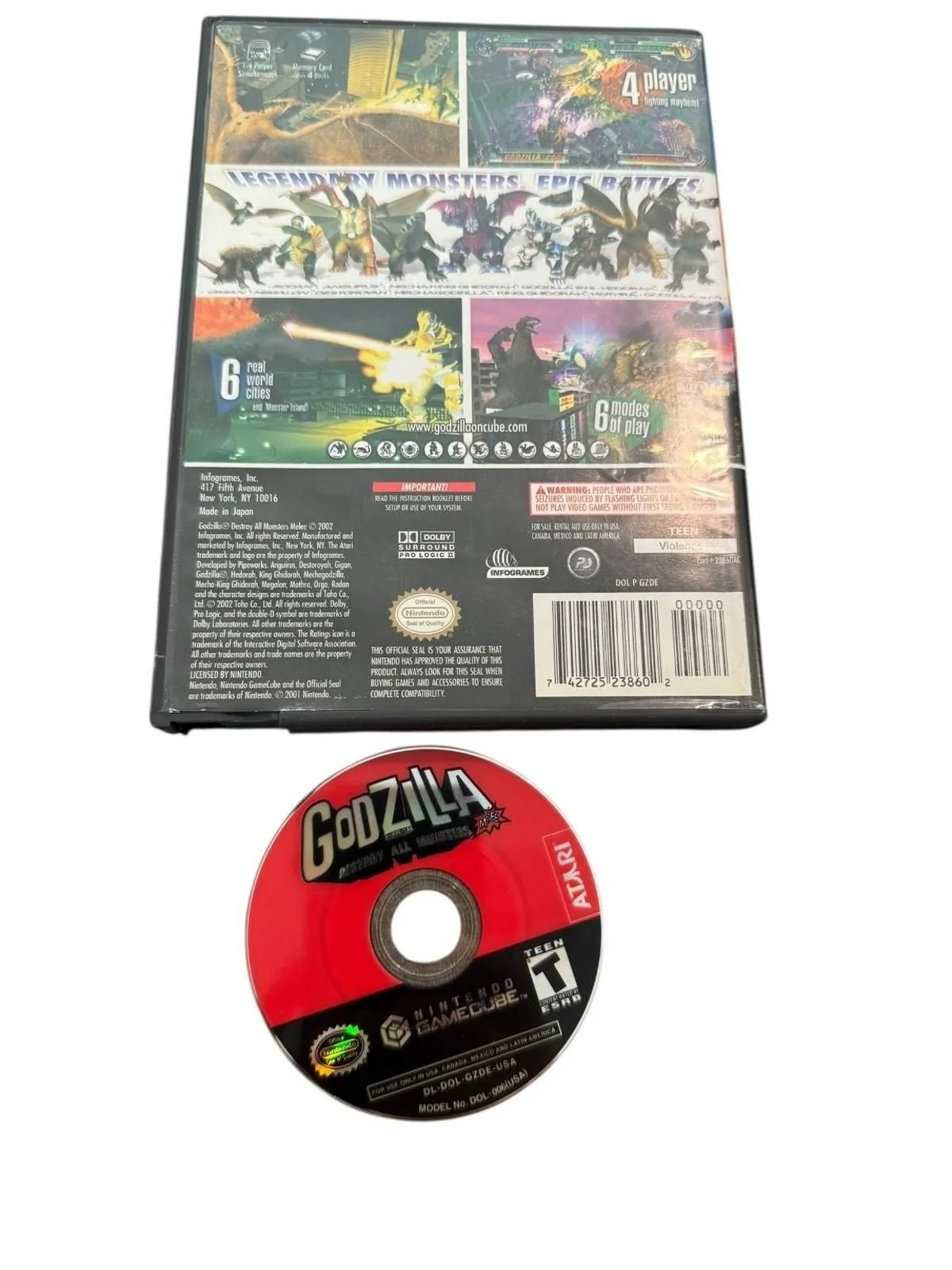 Godzilla Destroy All Monsters Melee Nintendo GameCube Video Game  Multiplayer  Whatnot: Shop, Sell, Connect
