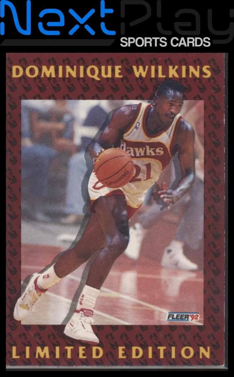 dominique wilkins limited edition card 1991-92 Fleer #8 – · Whatnot: Shop, Sell, Connect Edition “National Gems” Collectible 1 COA Holographic Certificate of Authenticity 1 PSA Authentication Hologram Sticker Each autograph card includes with its own unique PSA hologram allowing owners to view all specifications about their autograph and verify its unique features through the PSA authentication system Dominique Wilkins limited edition fleer
