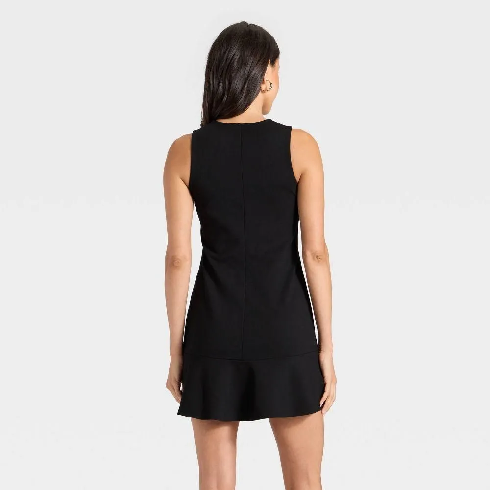 New with Tags - Size L - Women's Seam Detail Ponte Knit Flounce Mini Dress  - A New Day  Whatnot: Shop, Sell, Connect